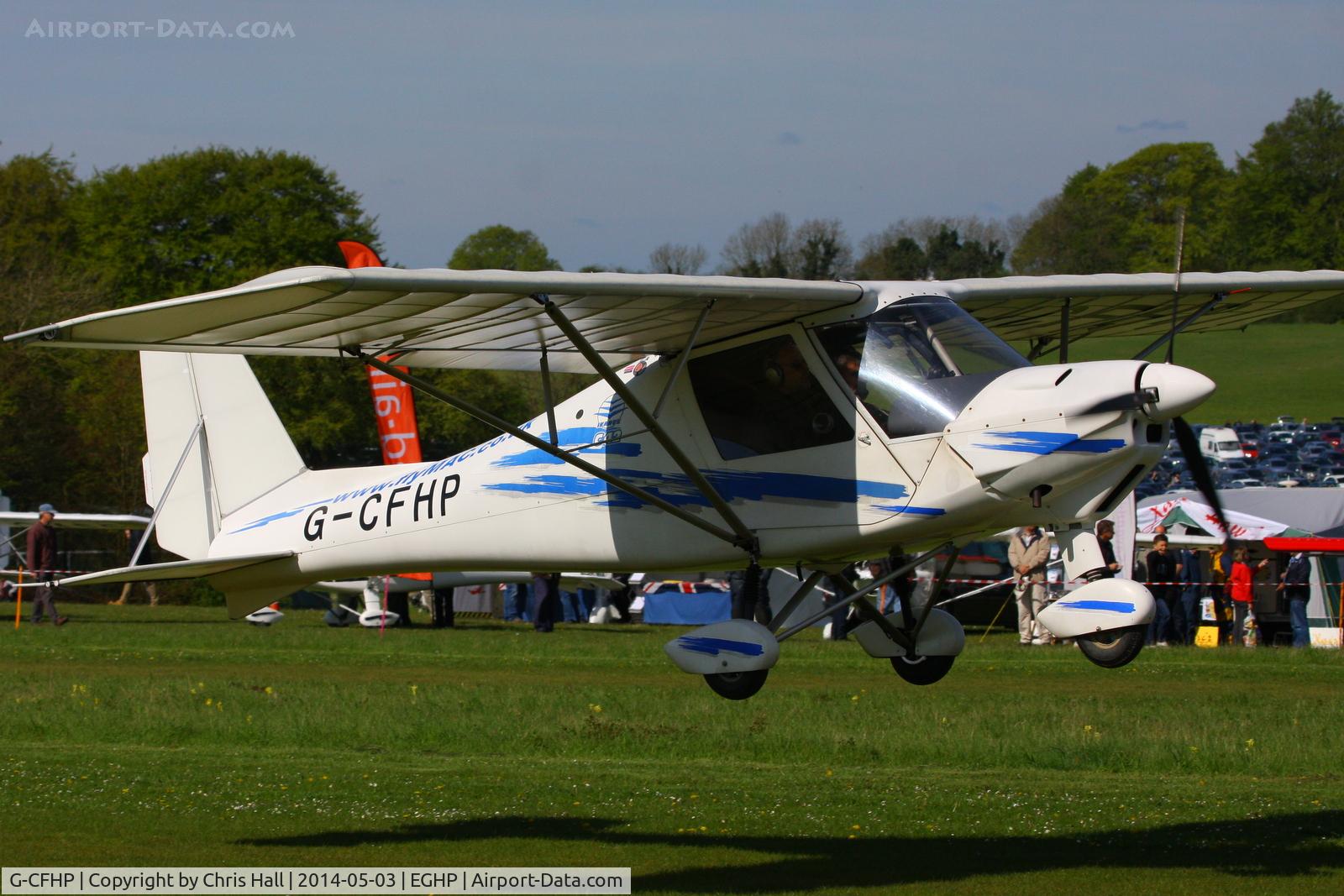 G-CFHP, 2008 Comco Ikarus C42 FB80 C/N 0805-6972, at the 2014 Microlight Trade Fair, Popham