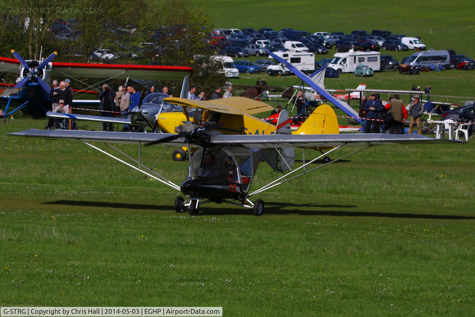 G-STRG, 2001 Cyclone AX2000 C/N 7837, at the 2014 Microlight Trade Fair, Popham