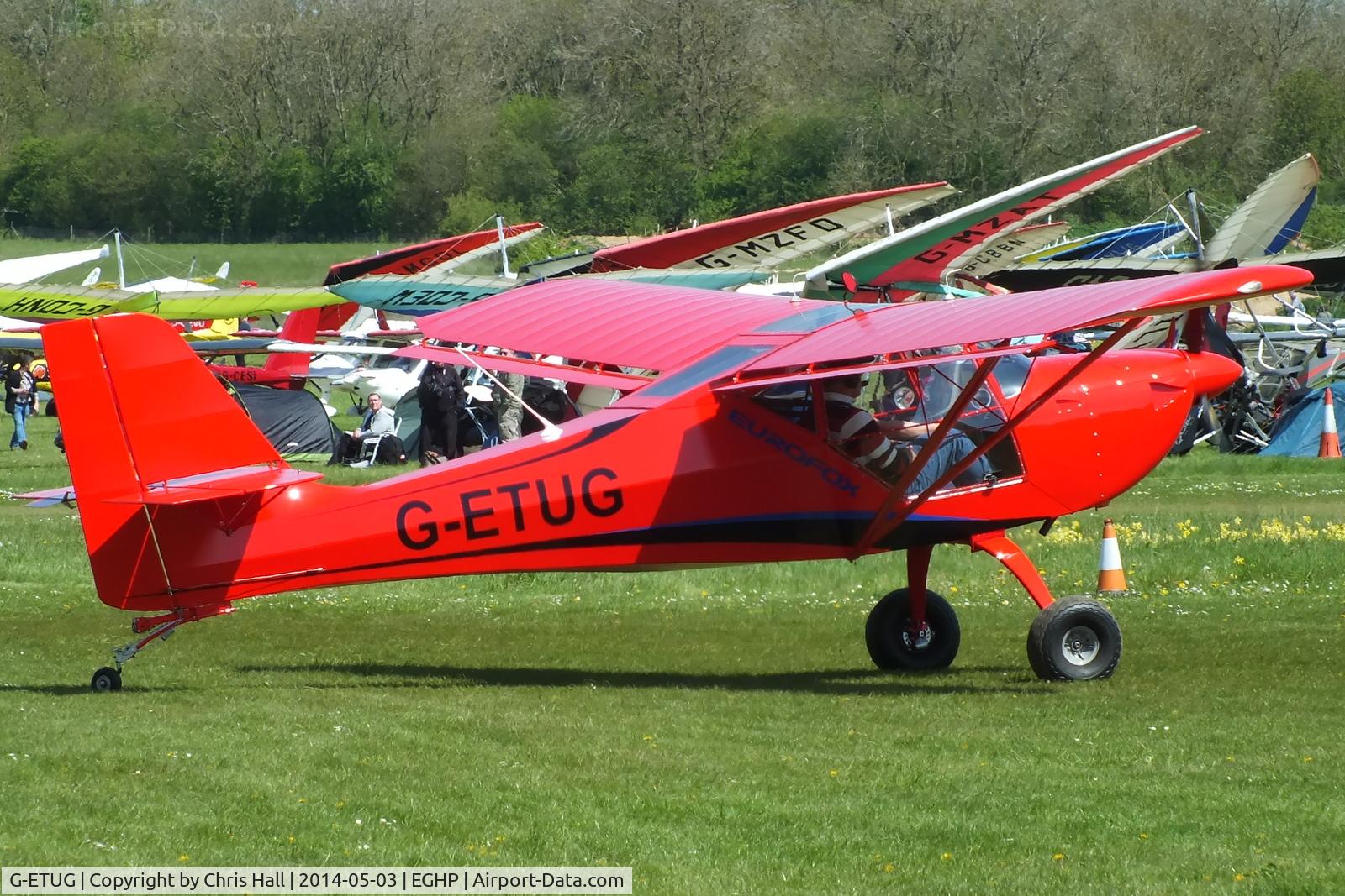 G-ETUG, 2012 Aeropro Eurofox 912(S) C/N LAA 376-15147, at the 2014 Microlight Trade Fair, Popham