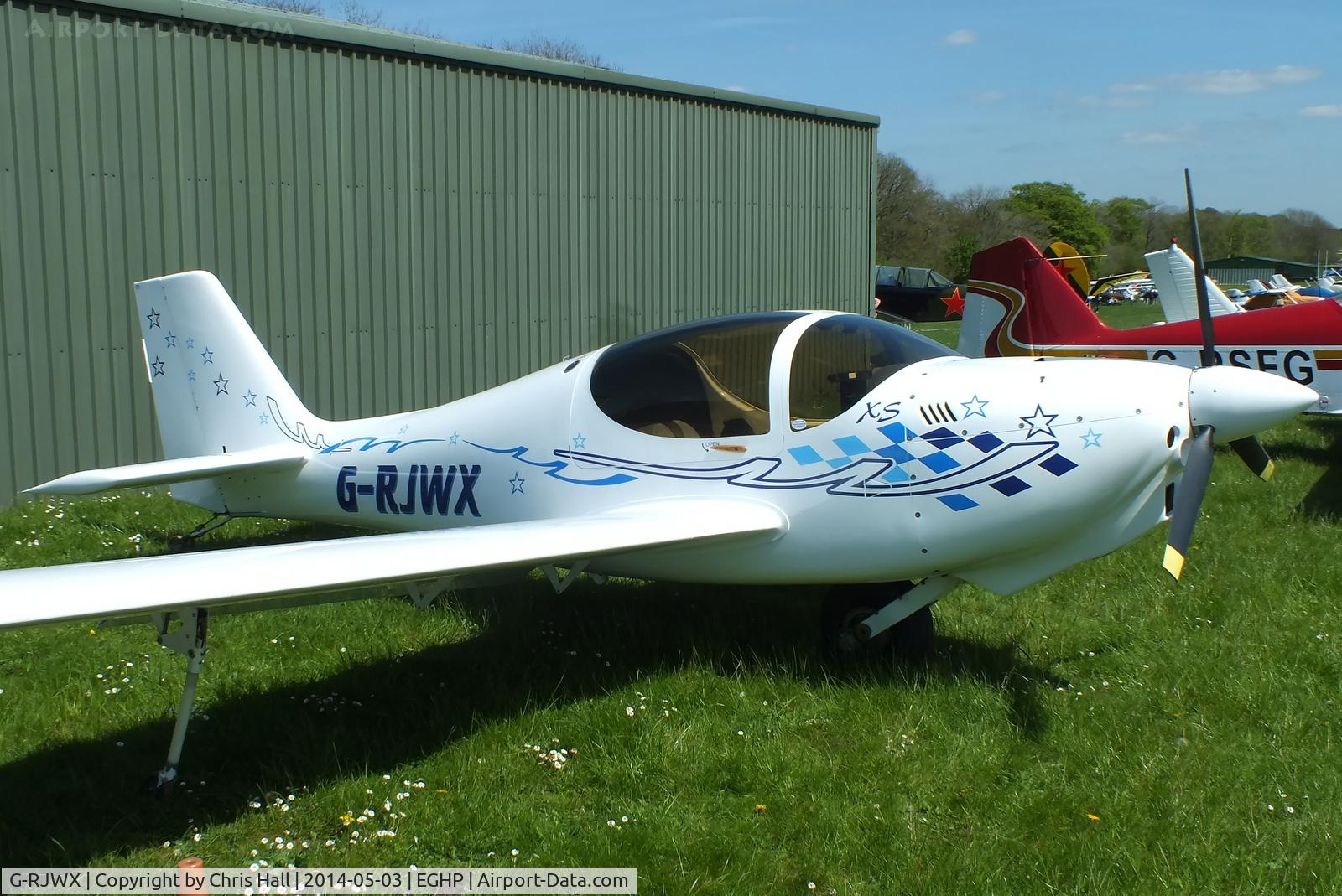 G-RJWX, 2001 Europa XS Monowheel C/N PFA 247-13197, at the 2014 Microlight Trade Fair, Popham