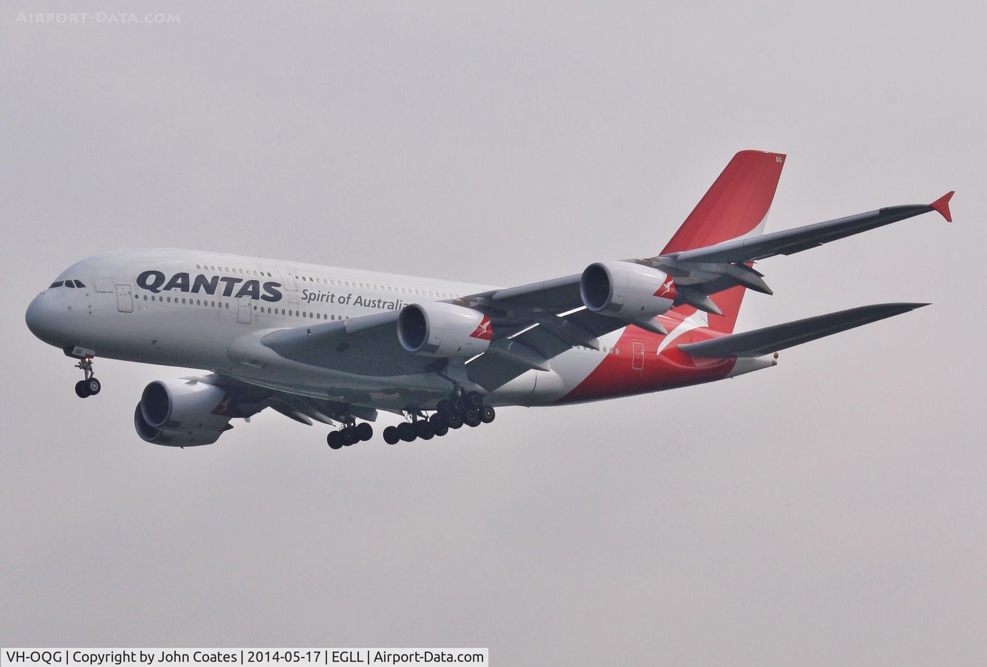 VH-OQG, 2009 Airbus A380-842 C/N 047, Approach 27L