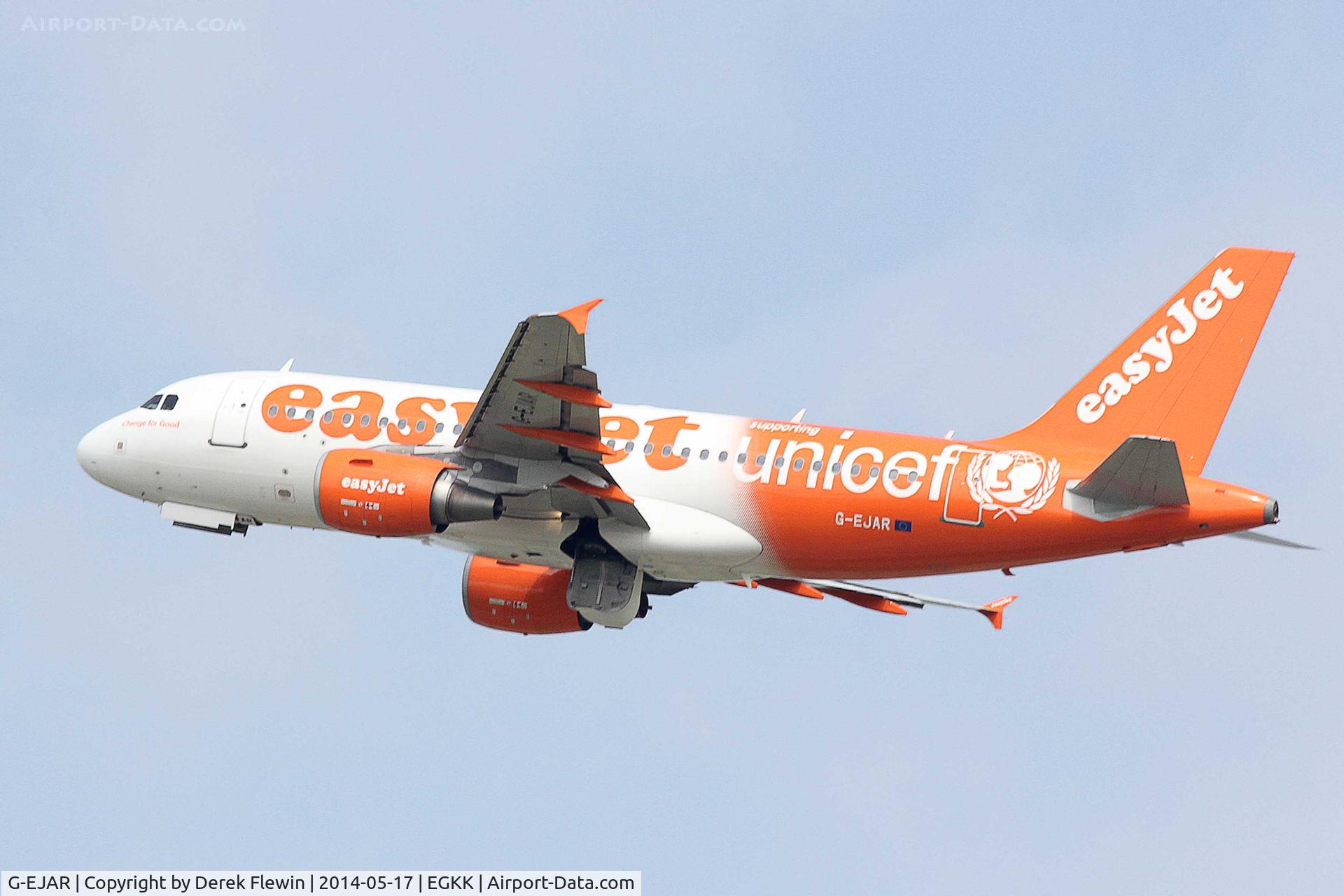 G-EJAR, 2005 Airbus A319-111 C/N 2412, Seen pulling out from runway 26R at EGKK.