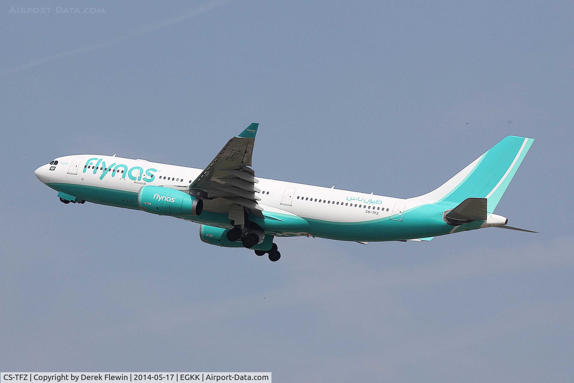 CS-TFZ, 2009 Airbus A330-243 C/N 1008, Seen pulling out from runway 26R at EGKK.