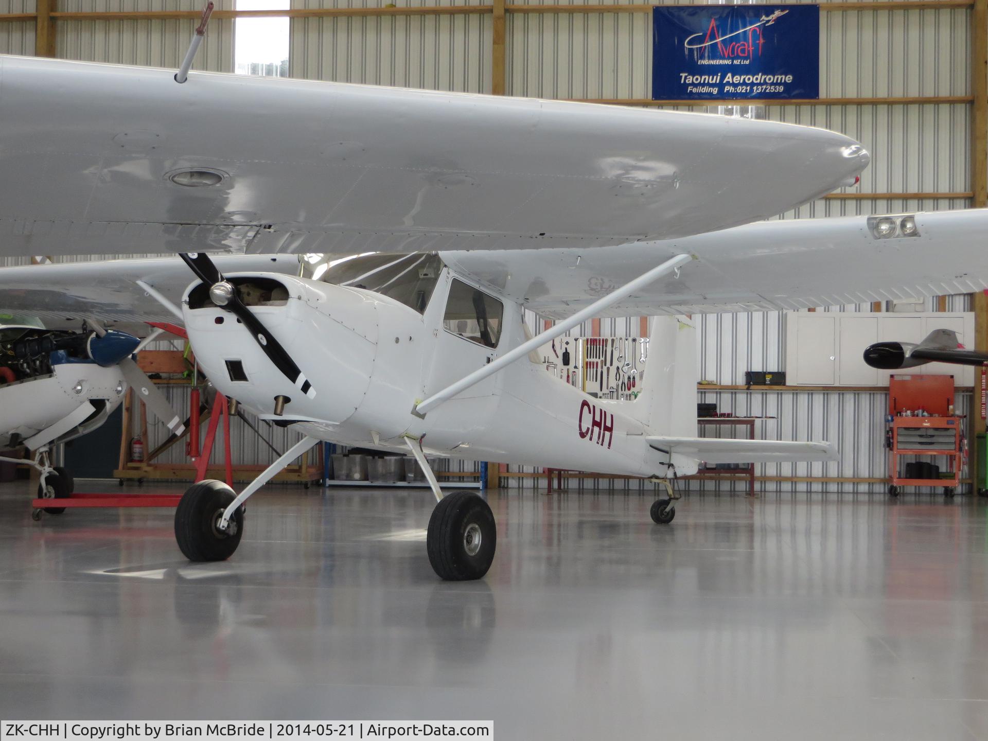 ZK-CHH, Cessna 150D C/N 15060725, Cessna 150D. ZK-CHH cn 15060725. Avcraft Engineering NZ Ltd. Taonui Aerodrome, Feilding, New Zealand. Image © Brian McBride. 21 May 2014