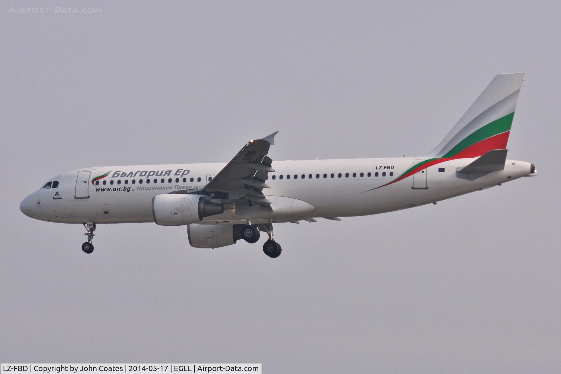 LZ-FBD, 2005 Airbus A320-214 C/N 2596, Arriving 27L