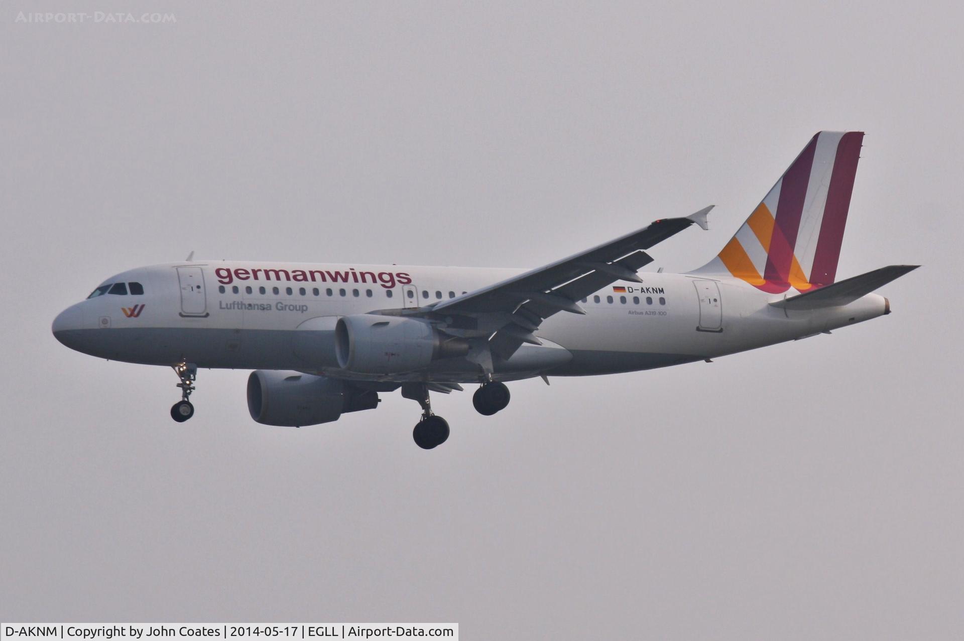 D-AKNM, 1999 Airbus A319-112 C/N 1089, Finals 27L