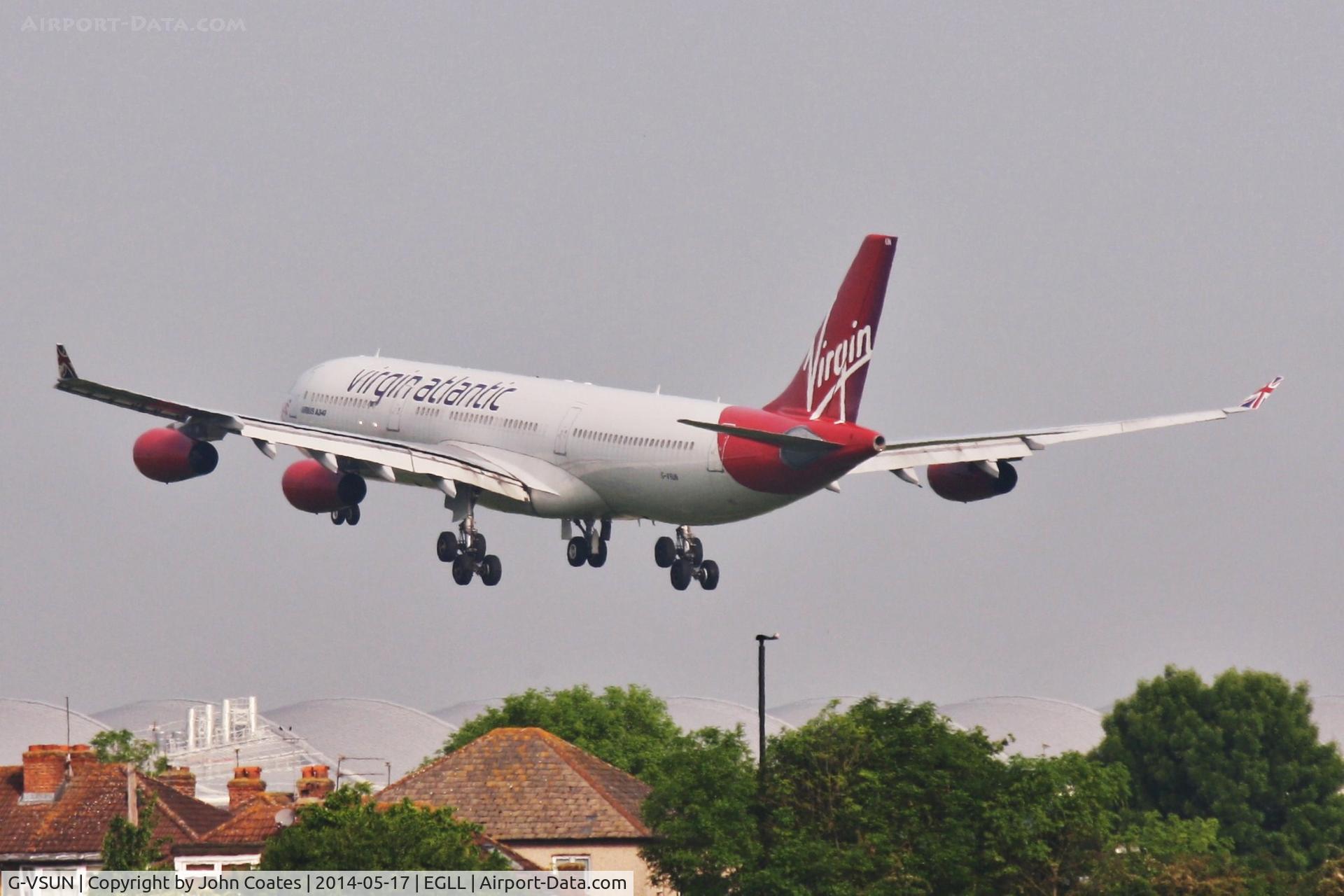 G-VSUN, 1996 Airbus A340-313 C/N 114, Almost home