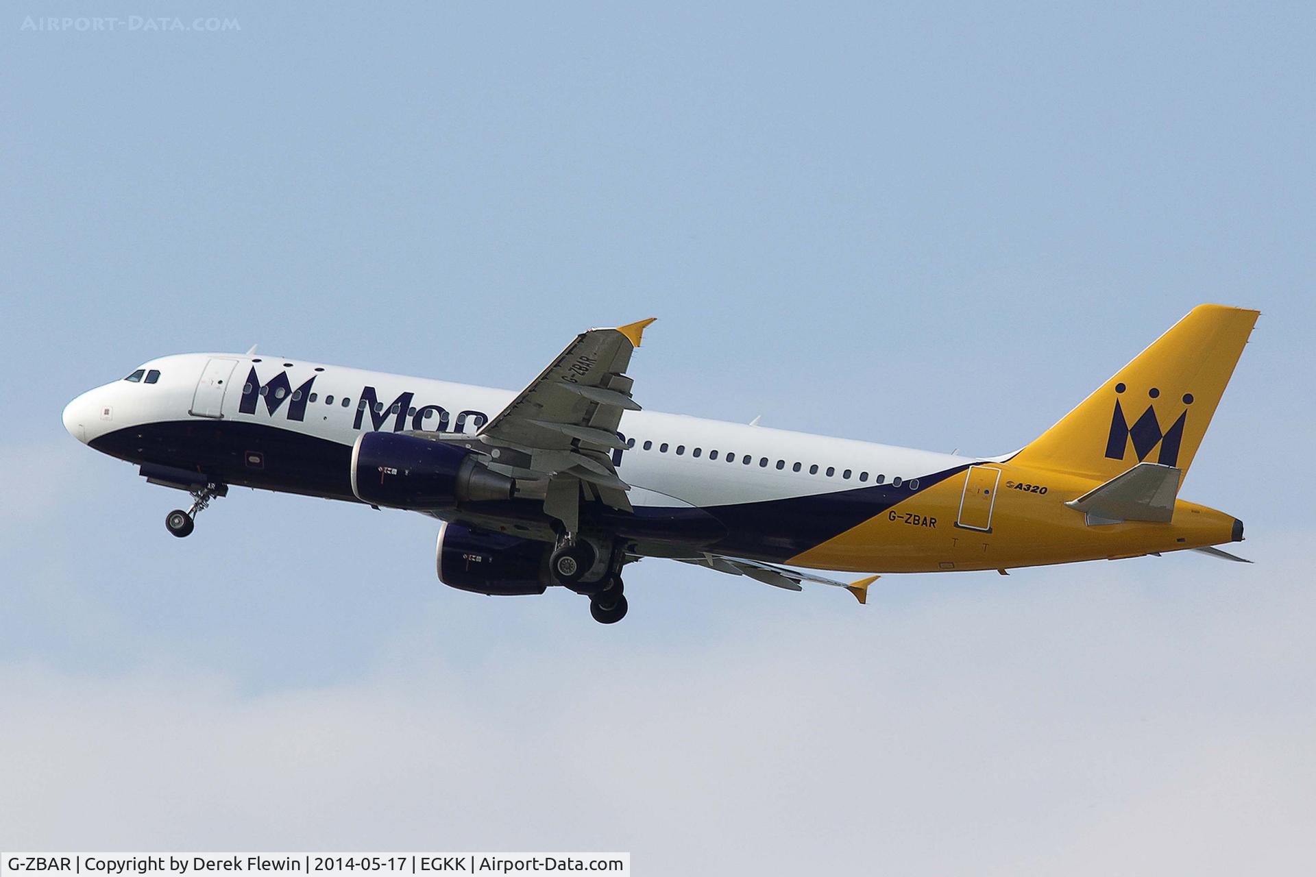 G-ZBAR, 2003 Airbus A320-214 C/N 2142, Seen pulling out from runway 26R at EGKK.