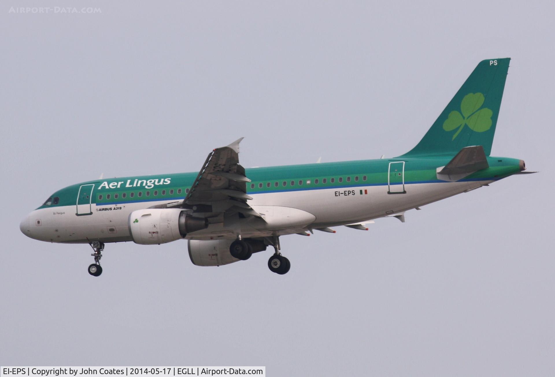 EI-EPS, 2008 Airbus A319-111 C/N 3377, Finals 27L