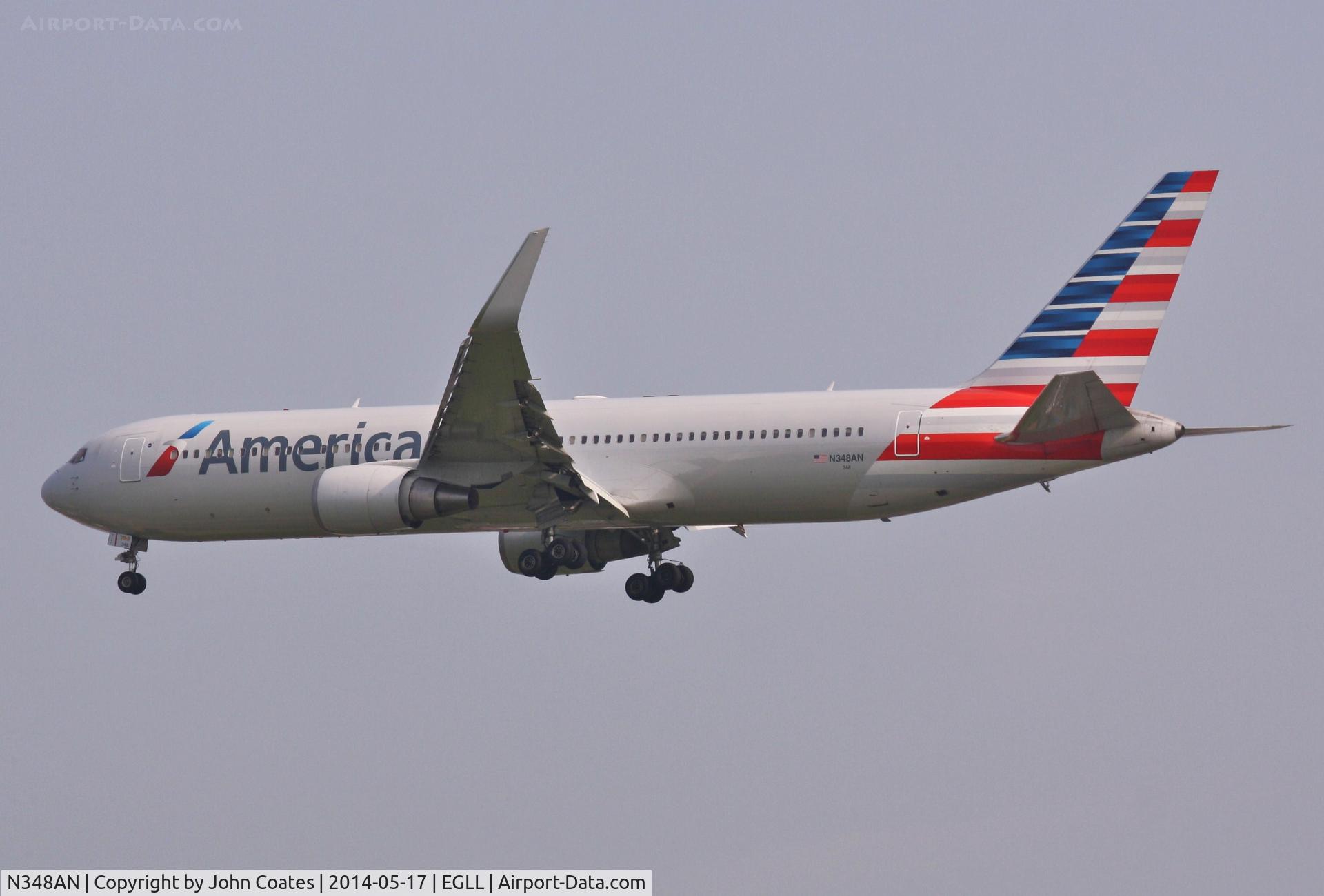 N348AN, 2003 Boeing 767-323/ER C/N 33087, Arriving 27L