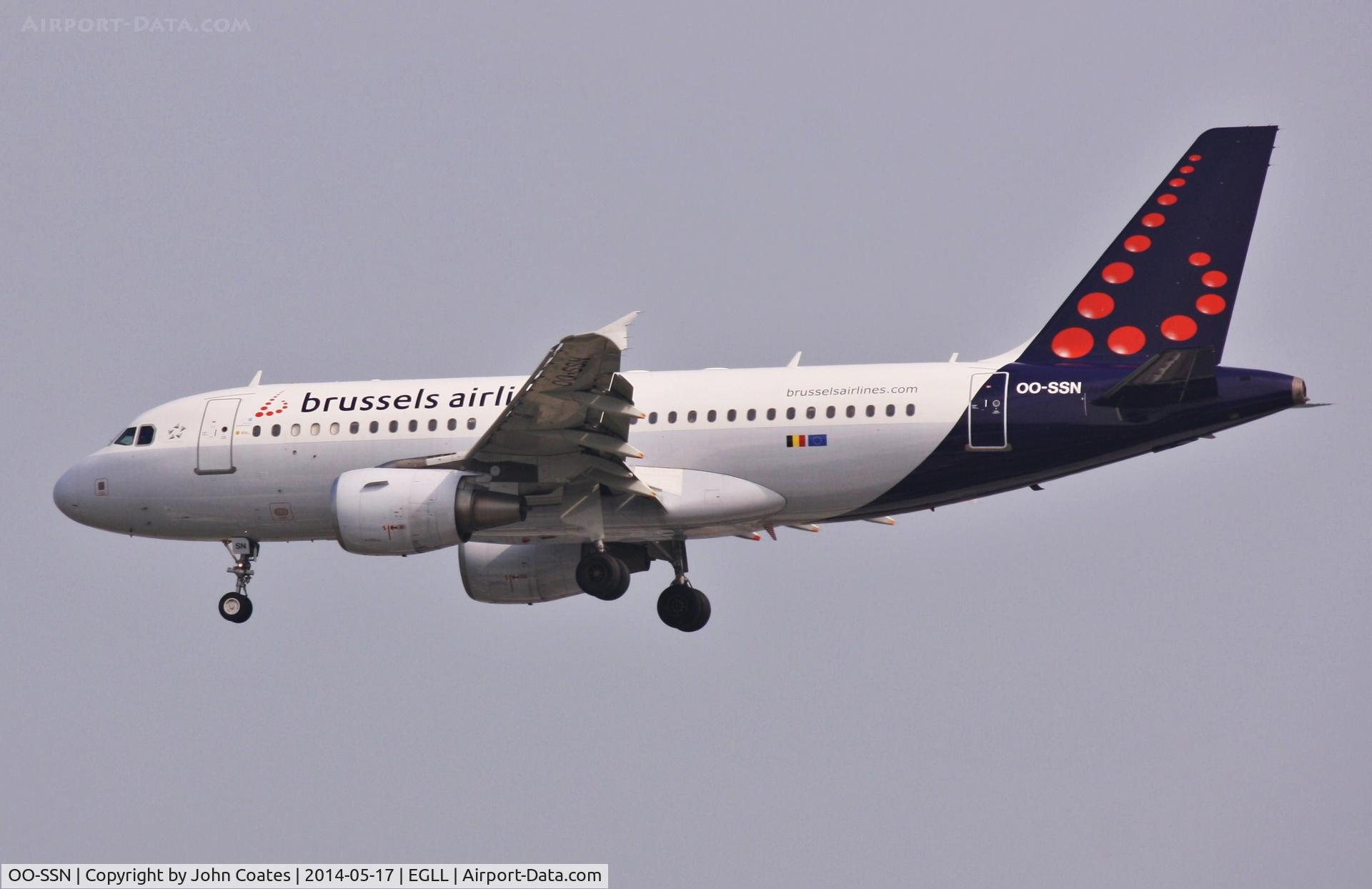 OO-SSN, 2003 Airbus A319-112 C/N 1963, Arriving 27L