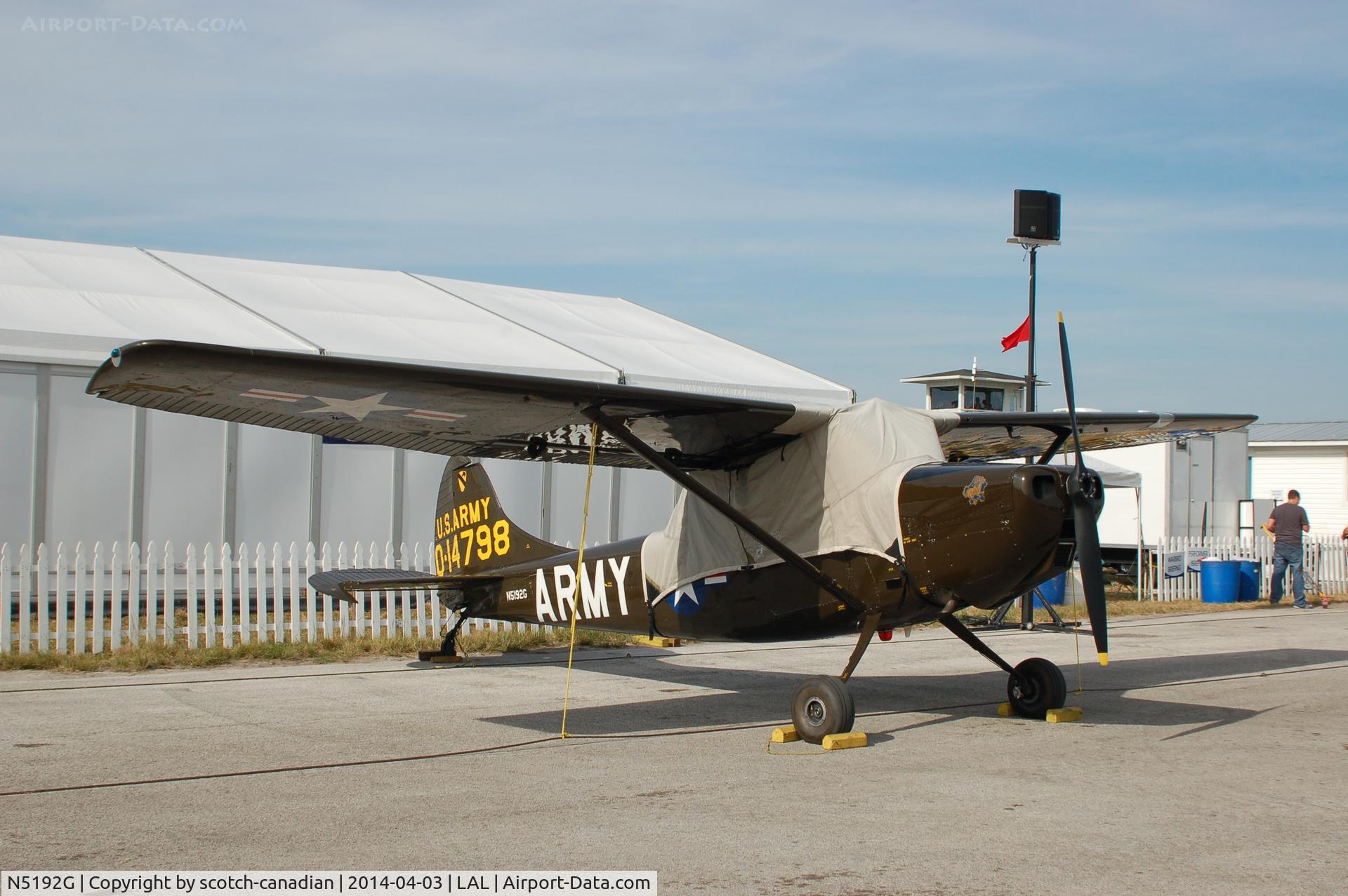N5192G, 1951 Cessna 305A C/N 21683, 1951 Cessna 305A, N5192G, at 2014 Sun n Fun, Lakeland Linder Regional Airport, Lakeland, FL