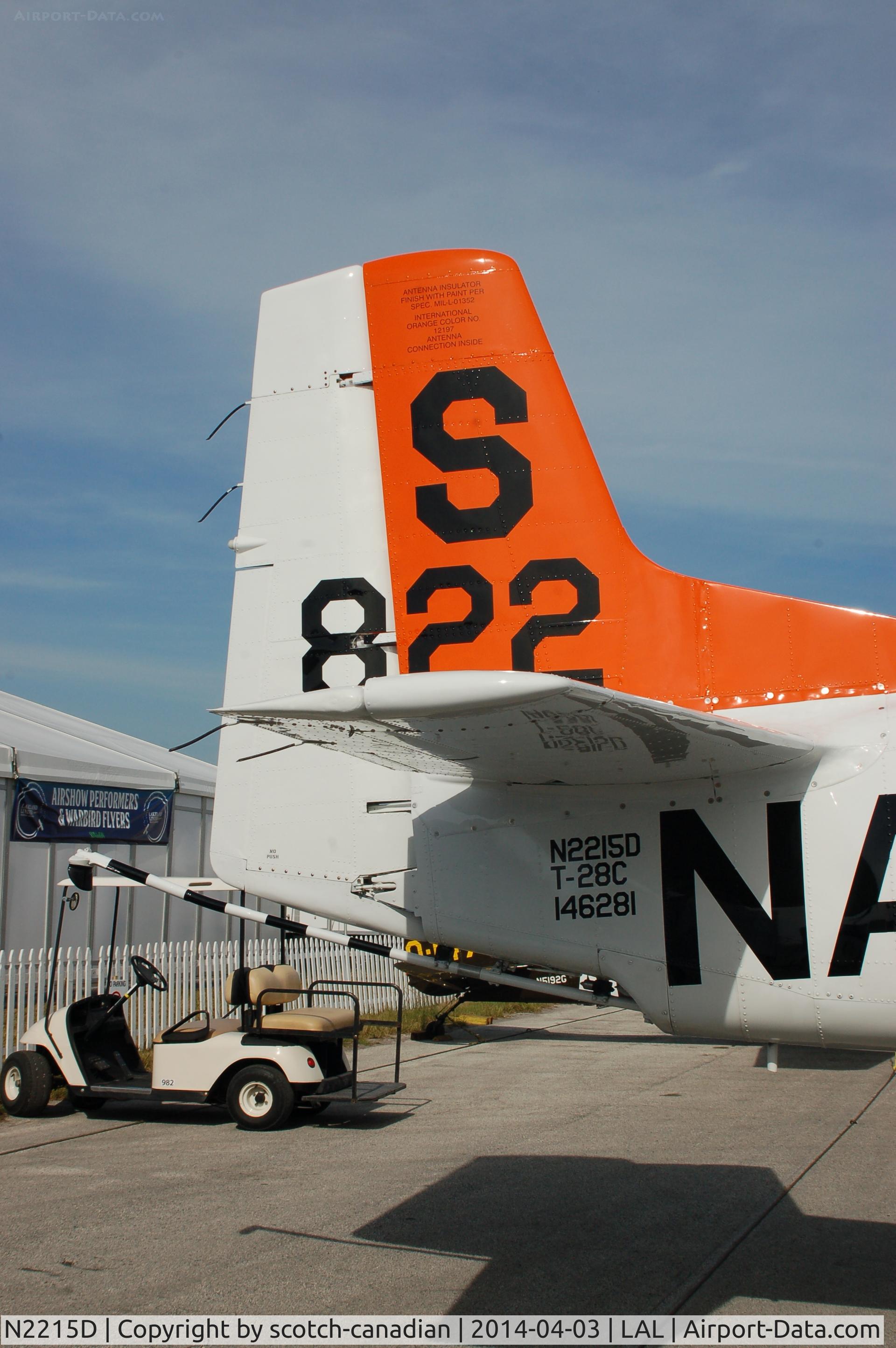 N2215D, 1957 North American T-28C Trojan C/N 252-44 (146281), 1957 North American T-28C, N2215D, at 2014 Sun n Fun, Lakeland Linder Regional Airport, Lakeland, FL