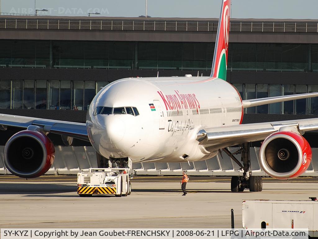 5Y-KYZ, 2007 Boeing 777-2U8ER C/N 36124, Kenya Airways departure