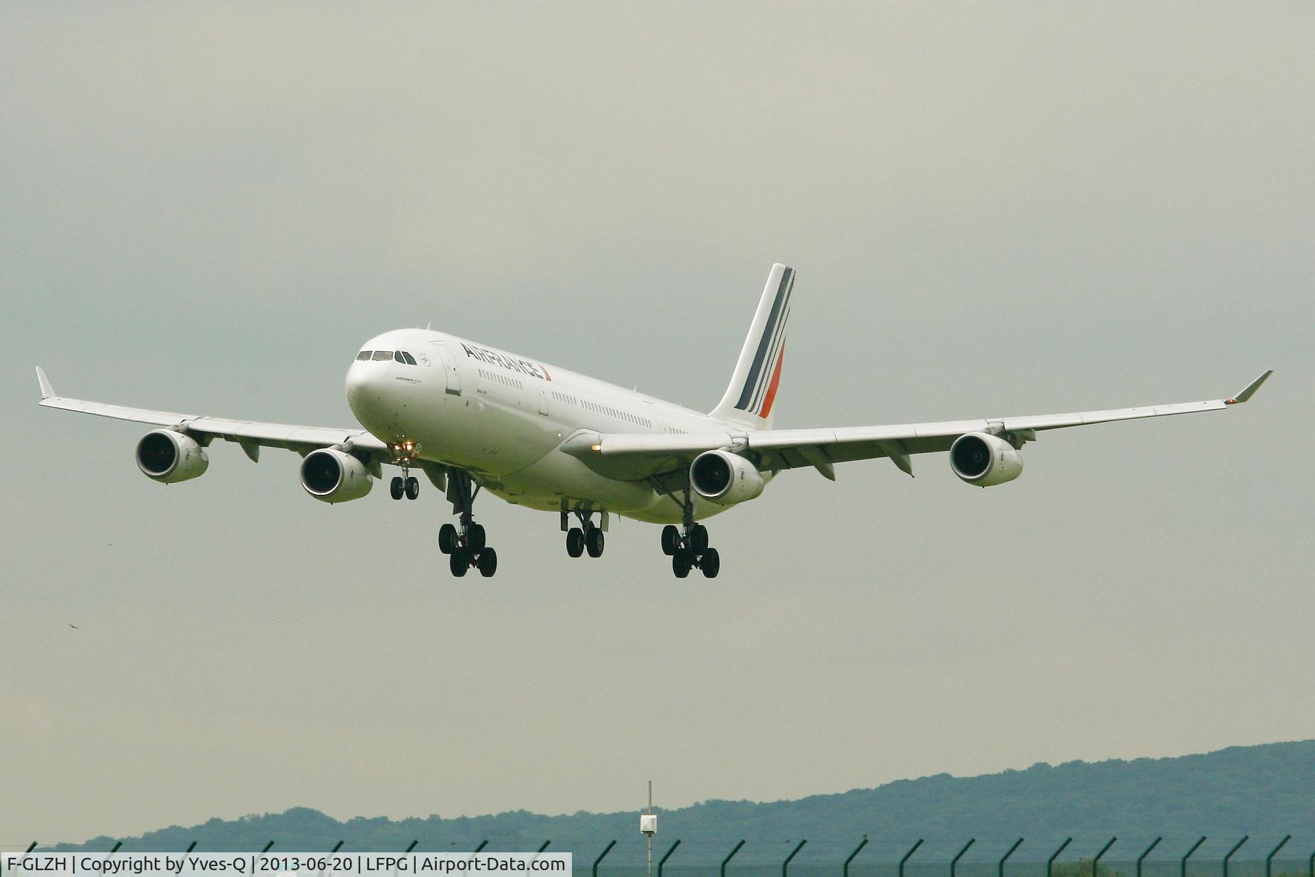 F-GLZH, 1995 Airbus A340-312 C/N 078, Airbus A340-312, Landing Rwy 26L, Roissy Charles De Gaulle Airport (LFPG-CDG)
