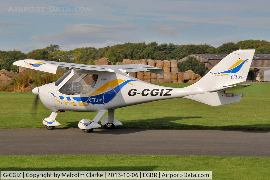 G-CGIZ, 2010 Flight Design CTSW C/N 8512, Flight Design CTSW at The Real Aeroplane Club's Pre-Hibernation Fly-In, Breighton Airfield, October 2013.