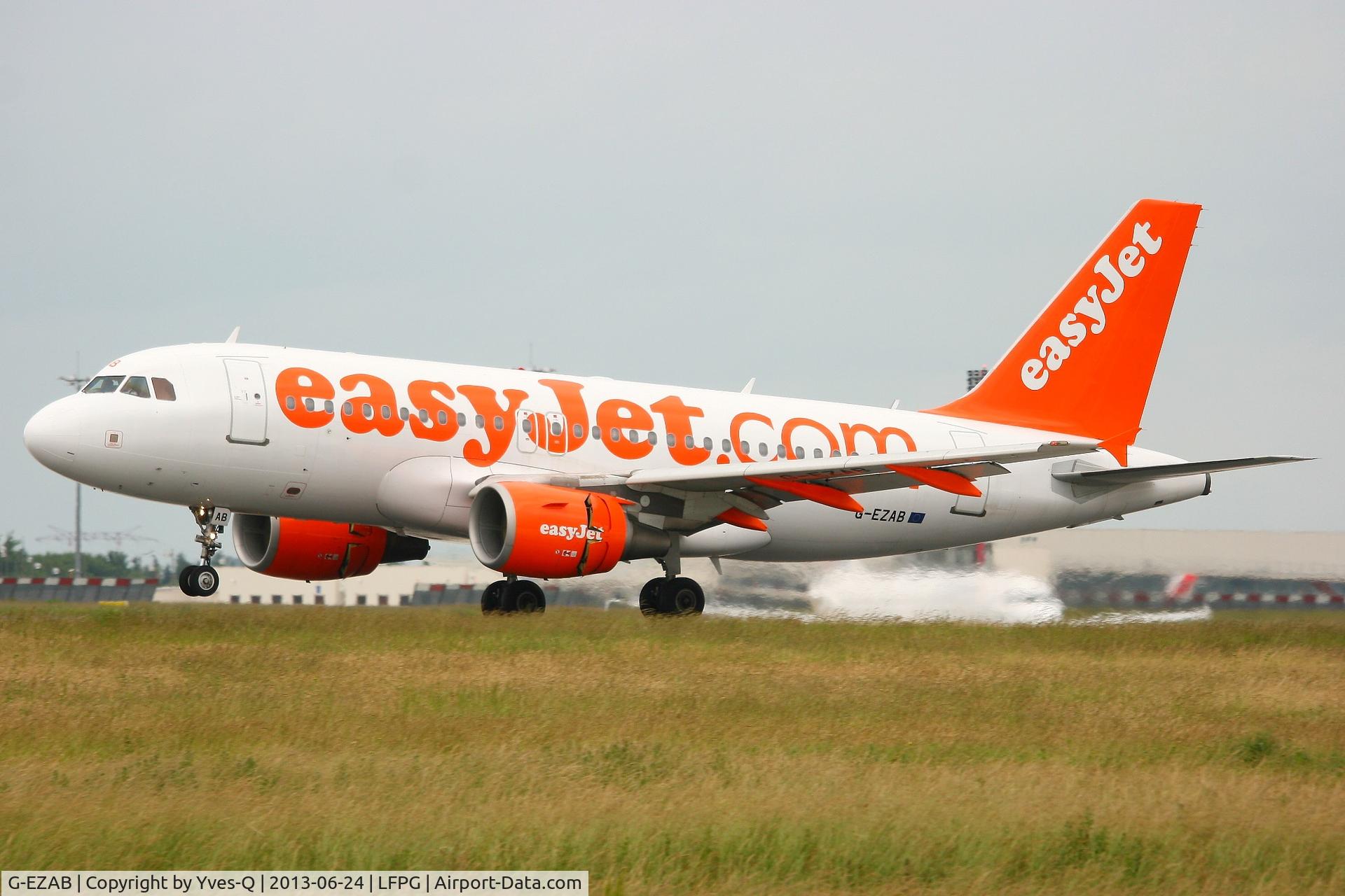 G-EZAB, 2006 Airbus A319-111 C/N 2681, Airbus A319-111, Landing Rwy 26L, Roissy Charles De Gaulle Airport (LFPG-CDG)