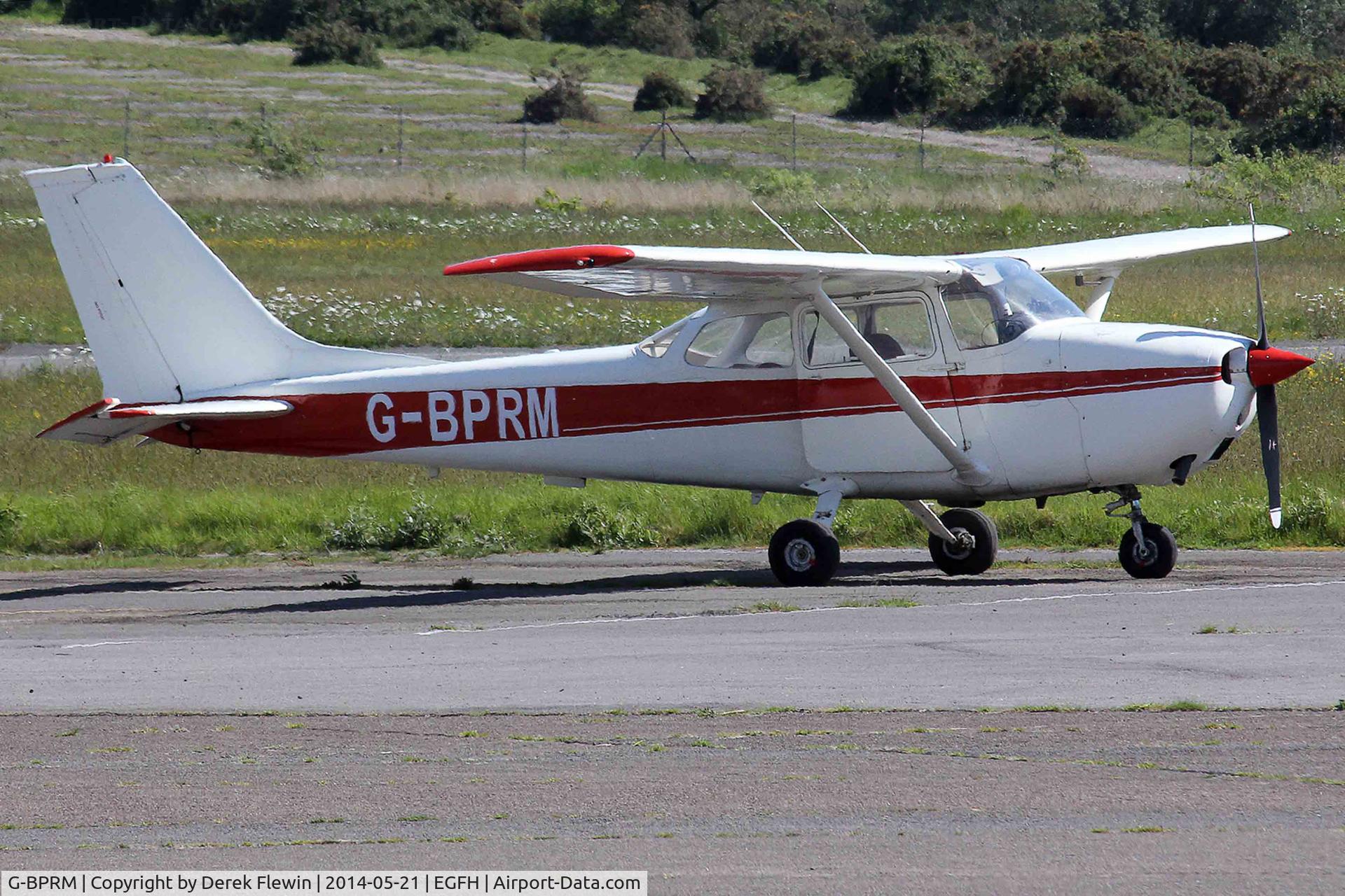 G-BPRM, 1972 Reims F172L Skyhawk C/N 0825, Visiting Skyhawk, BJ Aviation Ltd, Welshpool Airport, seen at EGFH.
