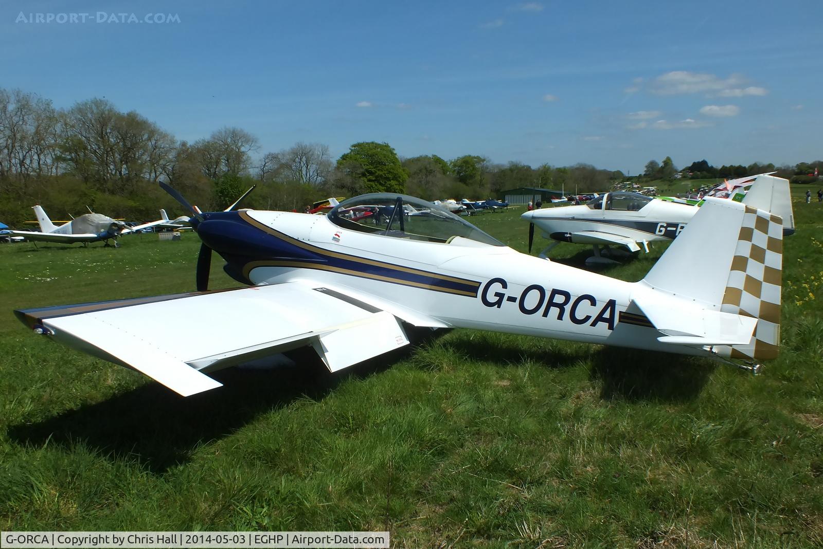 G-ORCA, 2005 Vans RV-4 C/N PFA 181-12924, at the 2014 Microlight Trade Fair, Popham