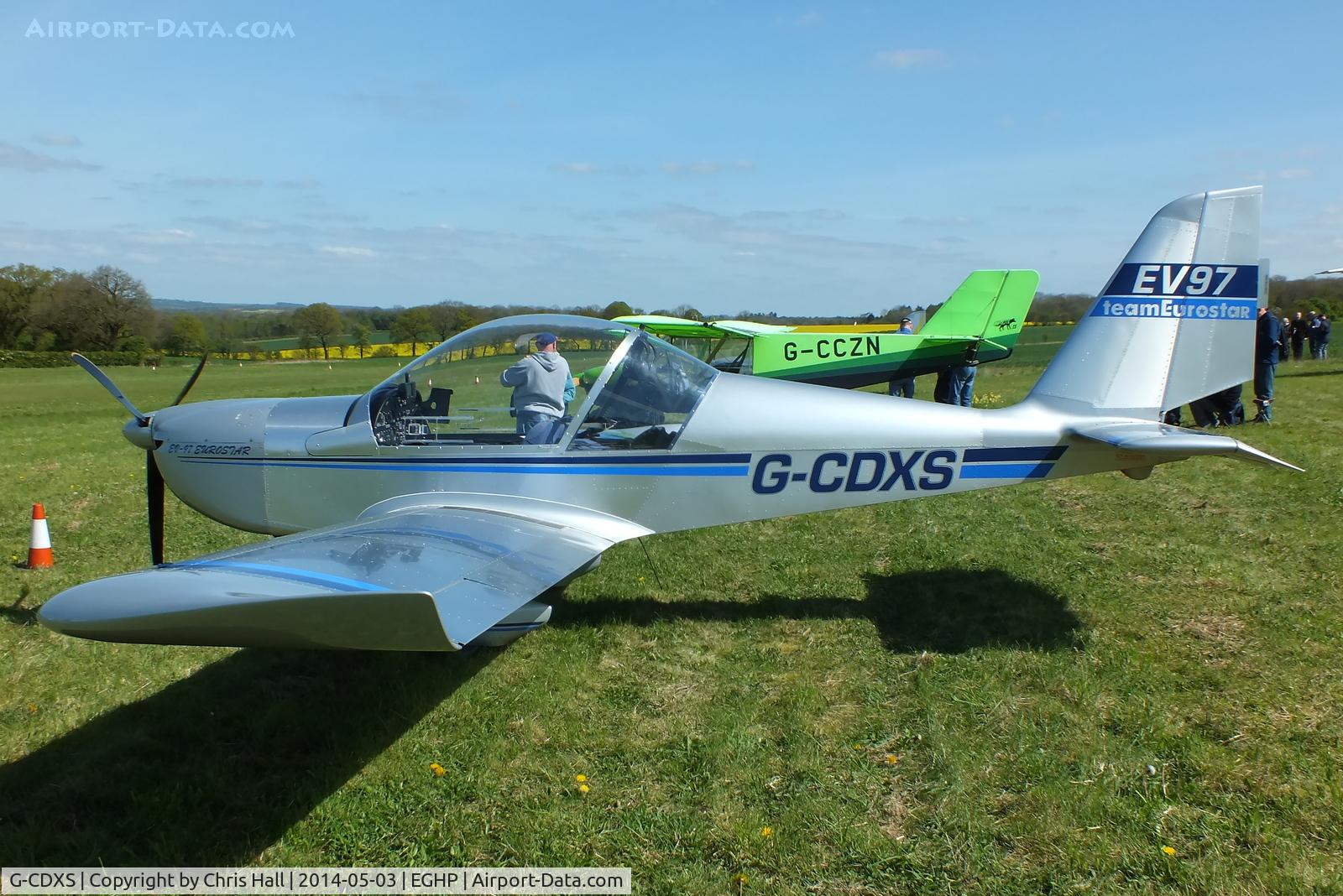 G-CDXS, 2006 Cosmik EV-97 TeamEurostar UK C/N 2627, at the 2014 Microlight Trade Fair, Popham