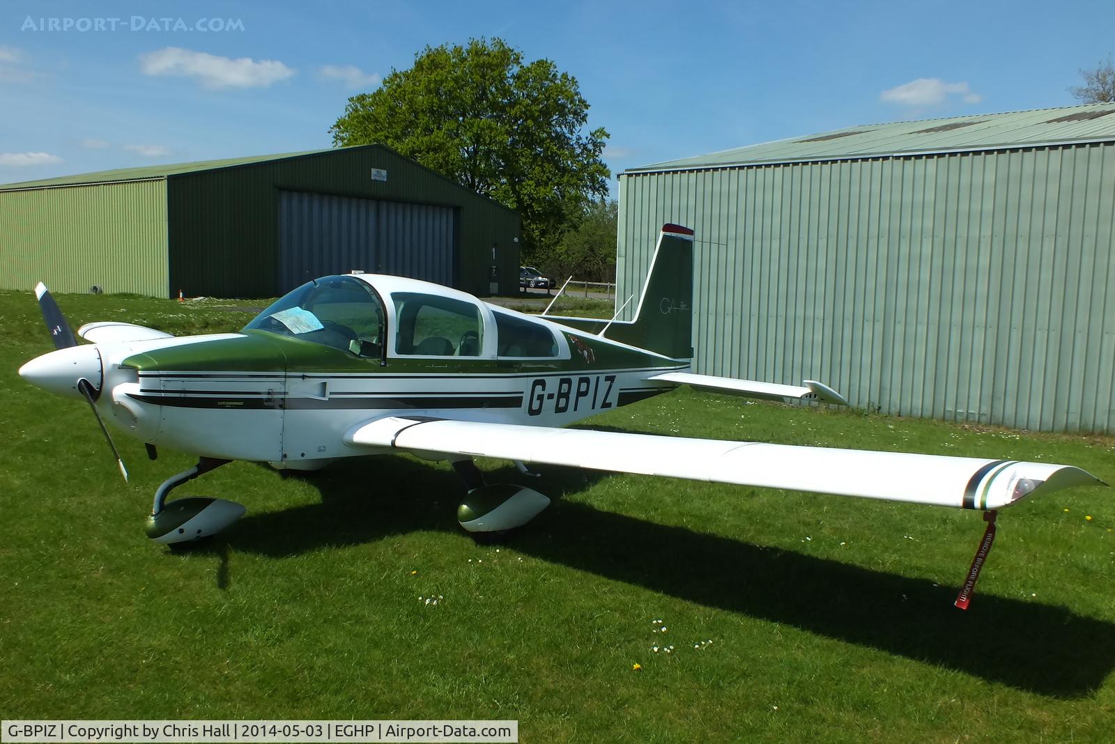 G-BPIZ, 1979 Gulfstream American AA-5B Tiger C/N AA5B-1154, at the 2014 Microlight Trade Fair, Popham