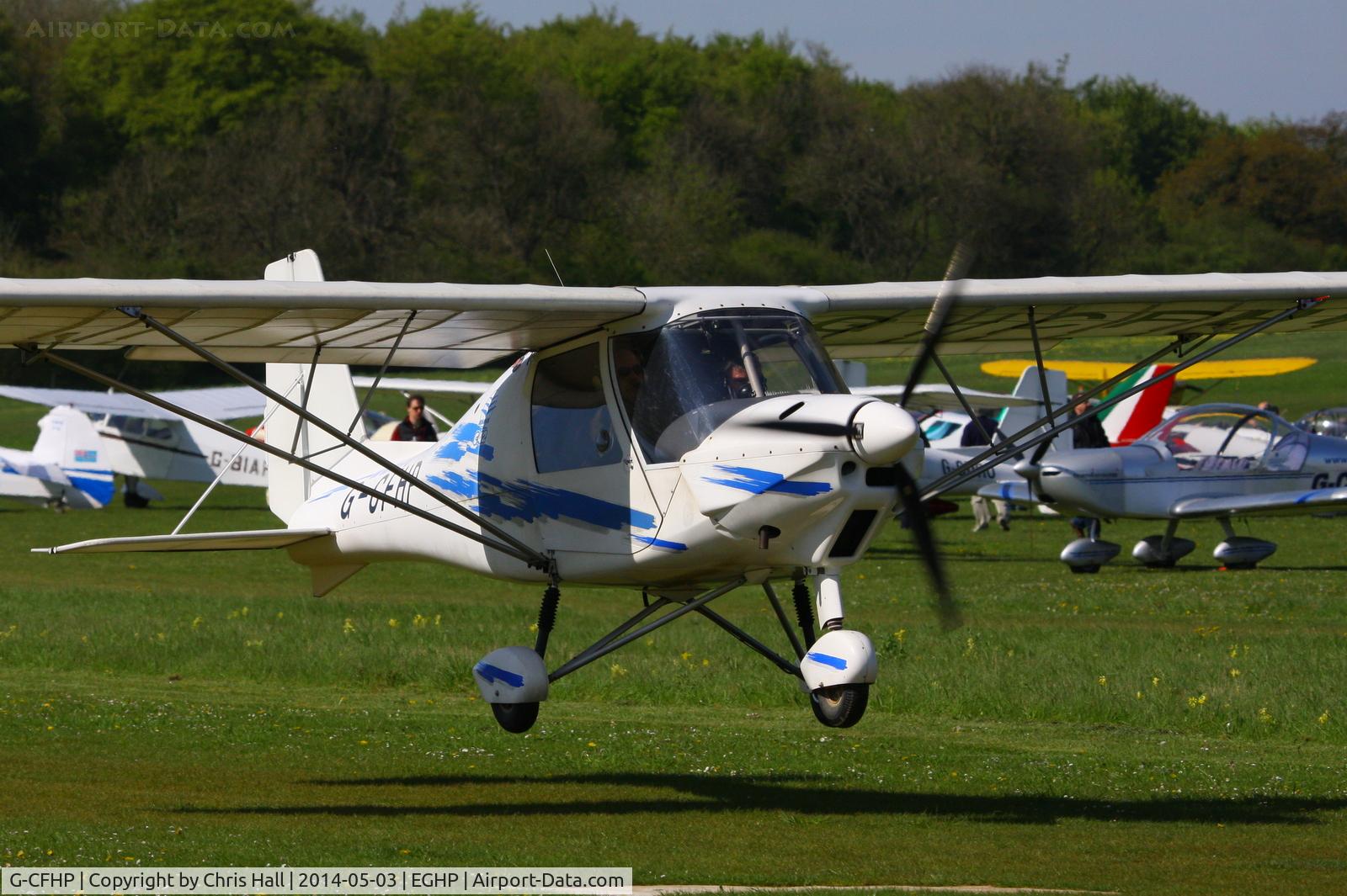 G-CFHP, 2008 Comco Ikarus C42 FB80 C/N 0805-6972, at the 2014 Microlight Trade Fair, Popham