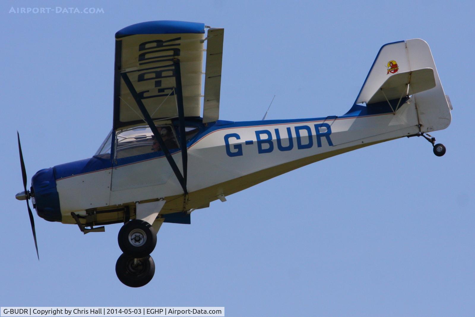 G-BUDR, 1992 Denney Kitfox Mk3 C/N PFA 172-12107, at the 2014 Microlight Trade Fair, Popham