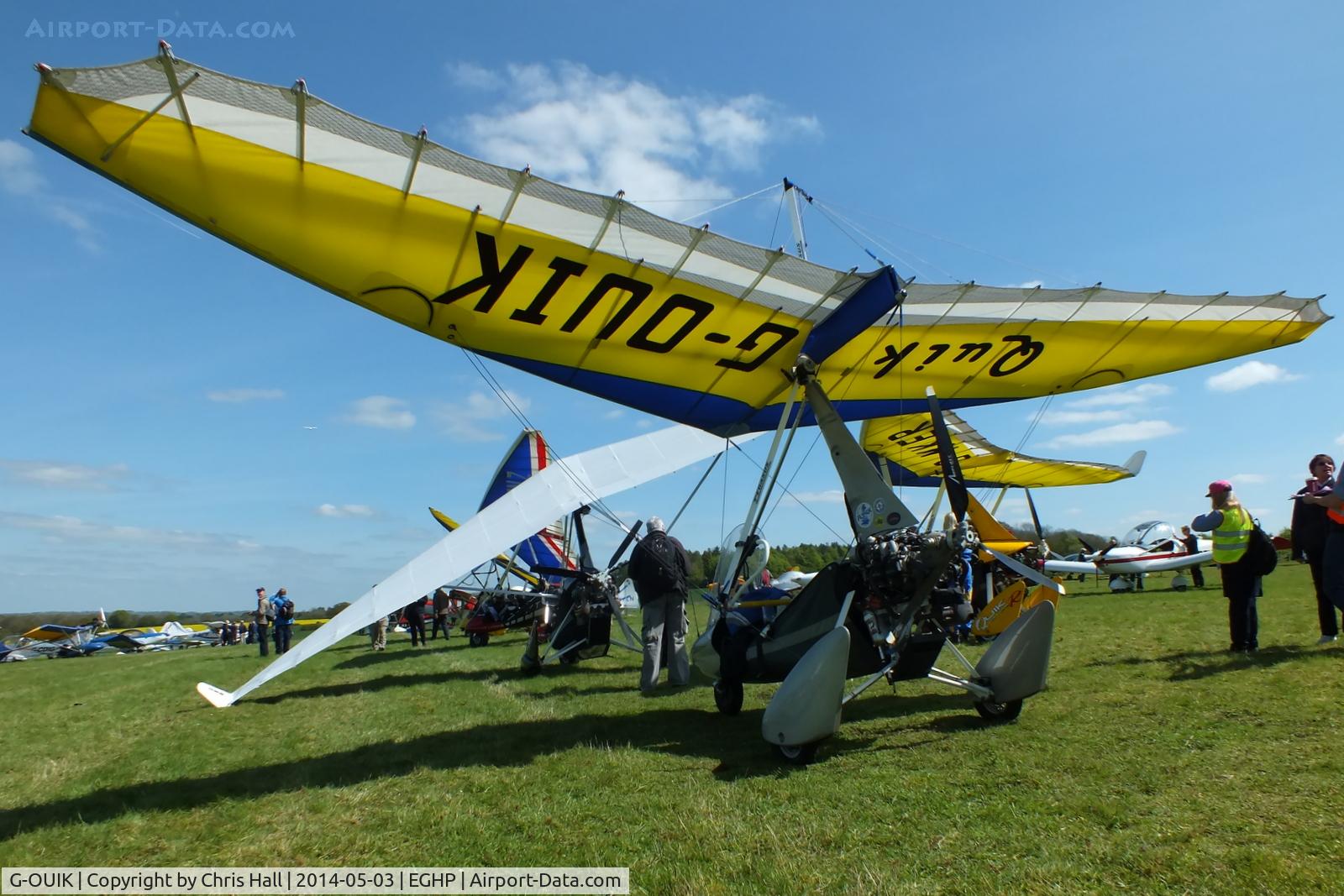 G-OUIK, 2003 Mainair Pegasus Quik C/N 7983, at the 2014 Microlight Trade Fair, Popham