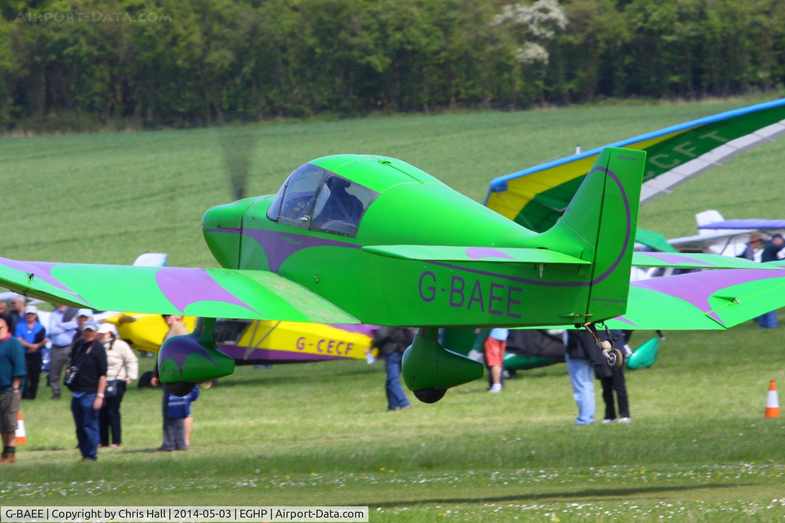 G-BAEE, 1964 CEA Jodel DR.1050-M1 Sicile Record C/N 579, at the 2014 Microlight Trade Fair, Popham