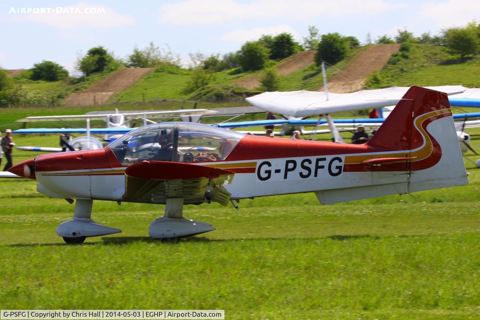 G-PSFG, 1999 Robin R-2160i Alpha Sport Alpha Sport C/N 337, at the 2014 Microlight Trade Fair, Popham