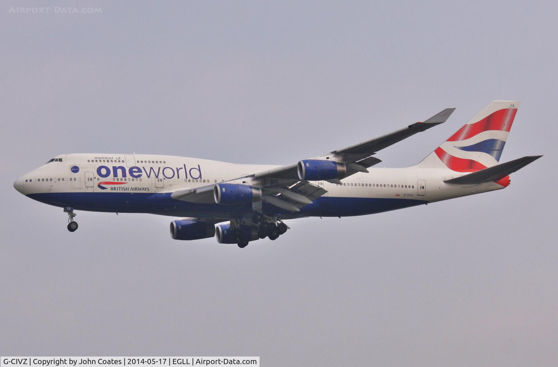 G-CIVZ, 1998 Boeing 747-436 C/N 28854, Approach 27L