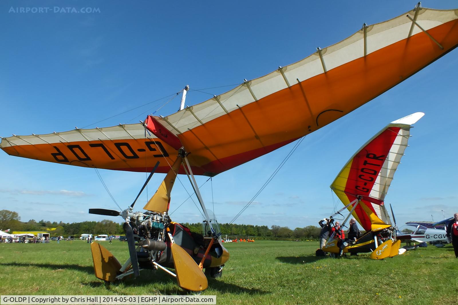 G-OLDP, 2003 Mainair PEGASUS QUIK C/N 7957, at the 2014 Microlight Trade Fair, Popham