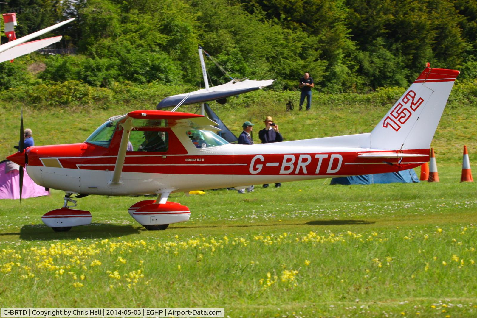 G-BRTD, 1977 Cessna 152 C/N 152-80023, at the 2014 Microlight Trade Fair, Popham