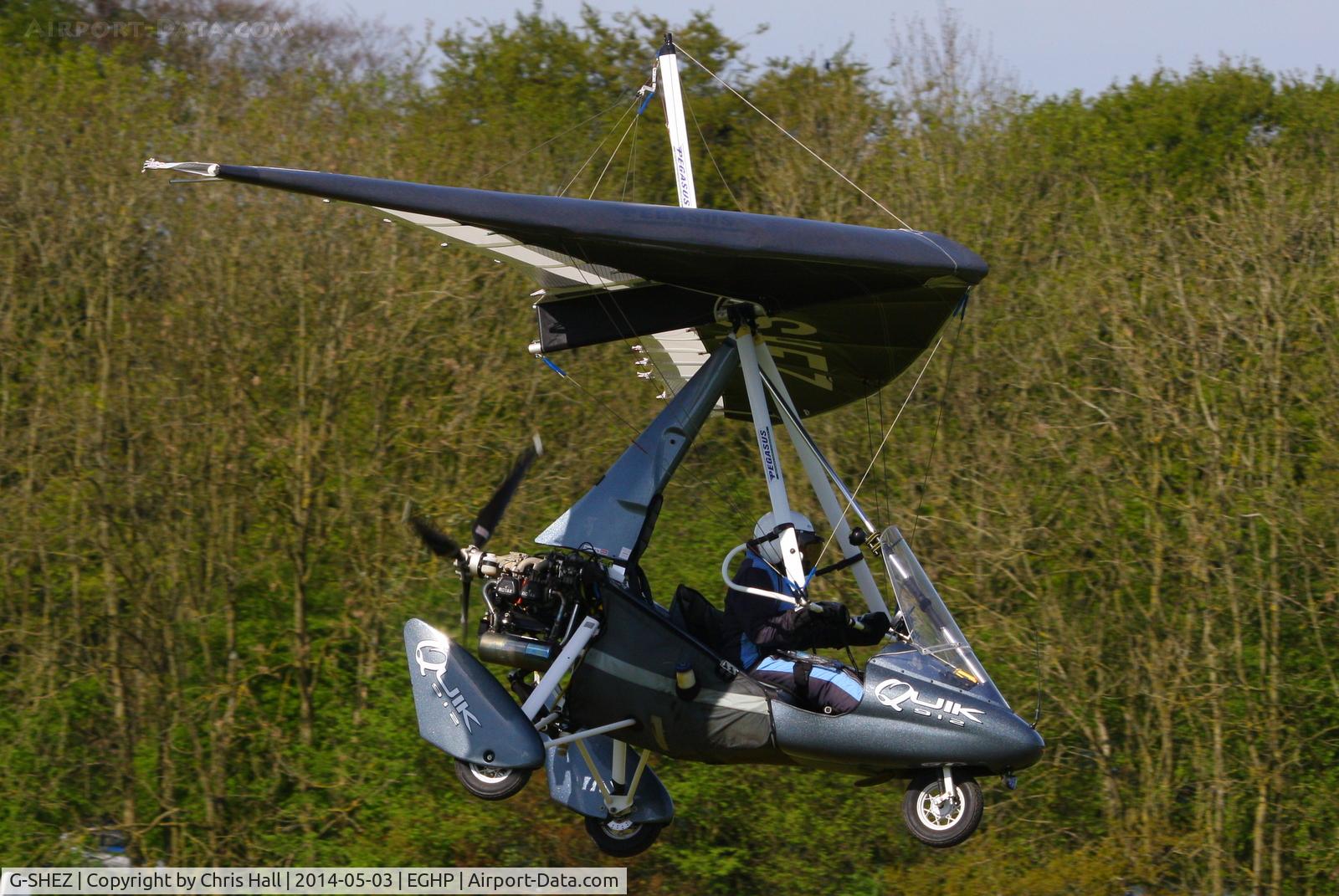G-SHEZ, 2003 Mainair Pegasus Quik C/N 7993, at the 2014 Microlight Trade Fair, Popham