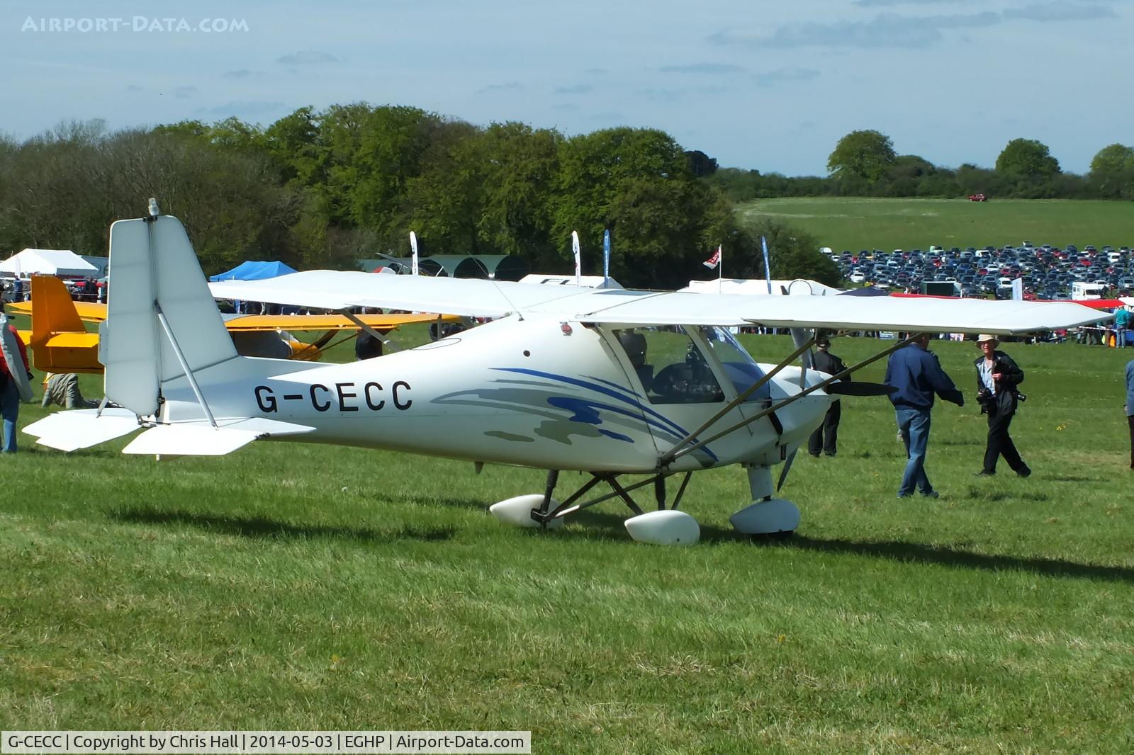 G-CECC, 2006 Comco Ikarus C42 FB80 C/N 0607-6832, at the 2014 Microlight Trade Fair, Popham