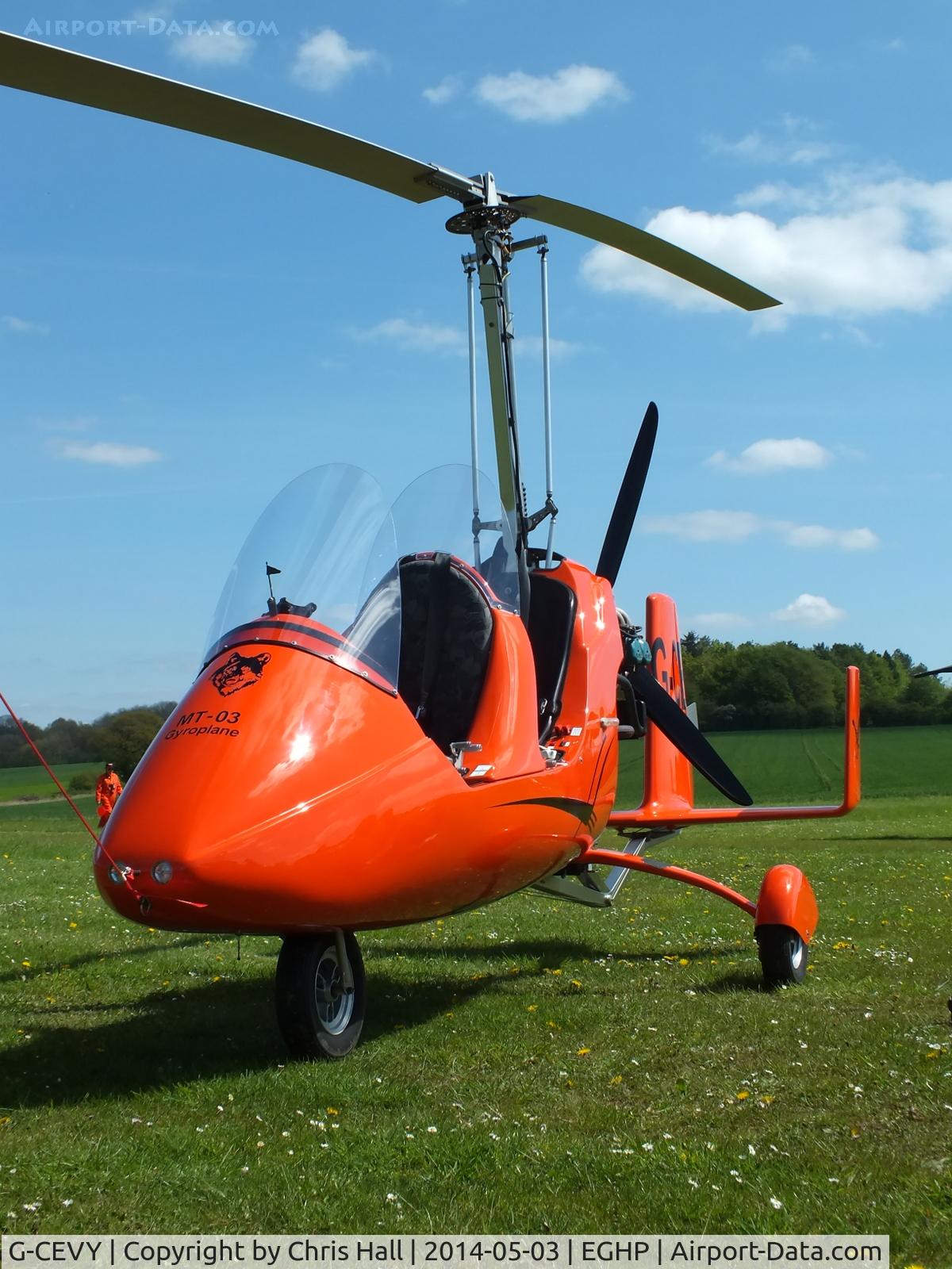 G-CEVY, 2007 Rotorsport UK MT-03 C/N RSUK/MT-03/025, at the 2014 Microlight Trade Fair, Popham