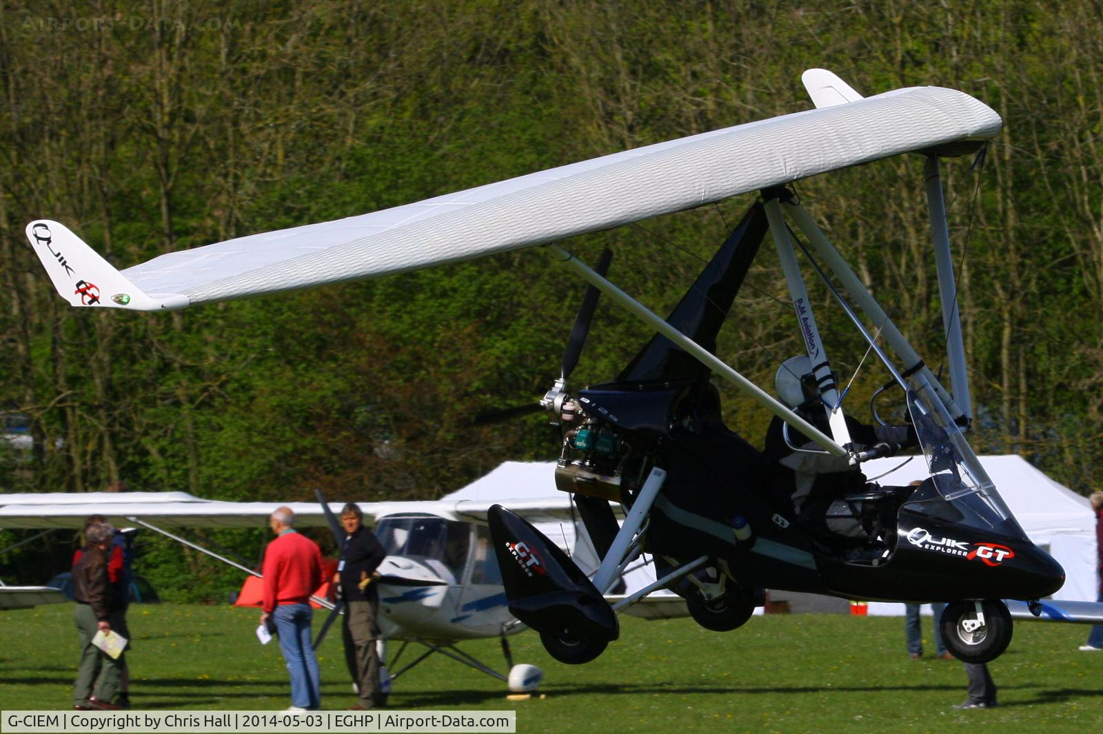 G-CIEM, 2014 P&M Aviation QuikR C/N 8678, at the 2014 Microlight Trade Fair, Popham