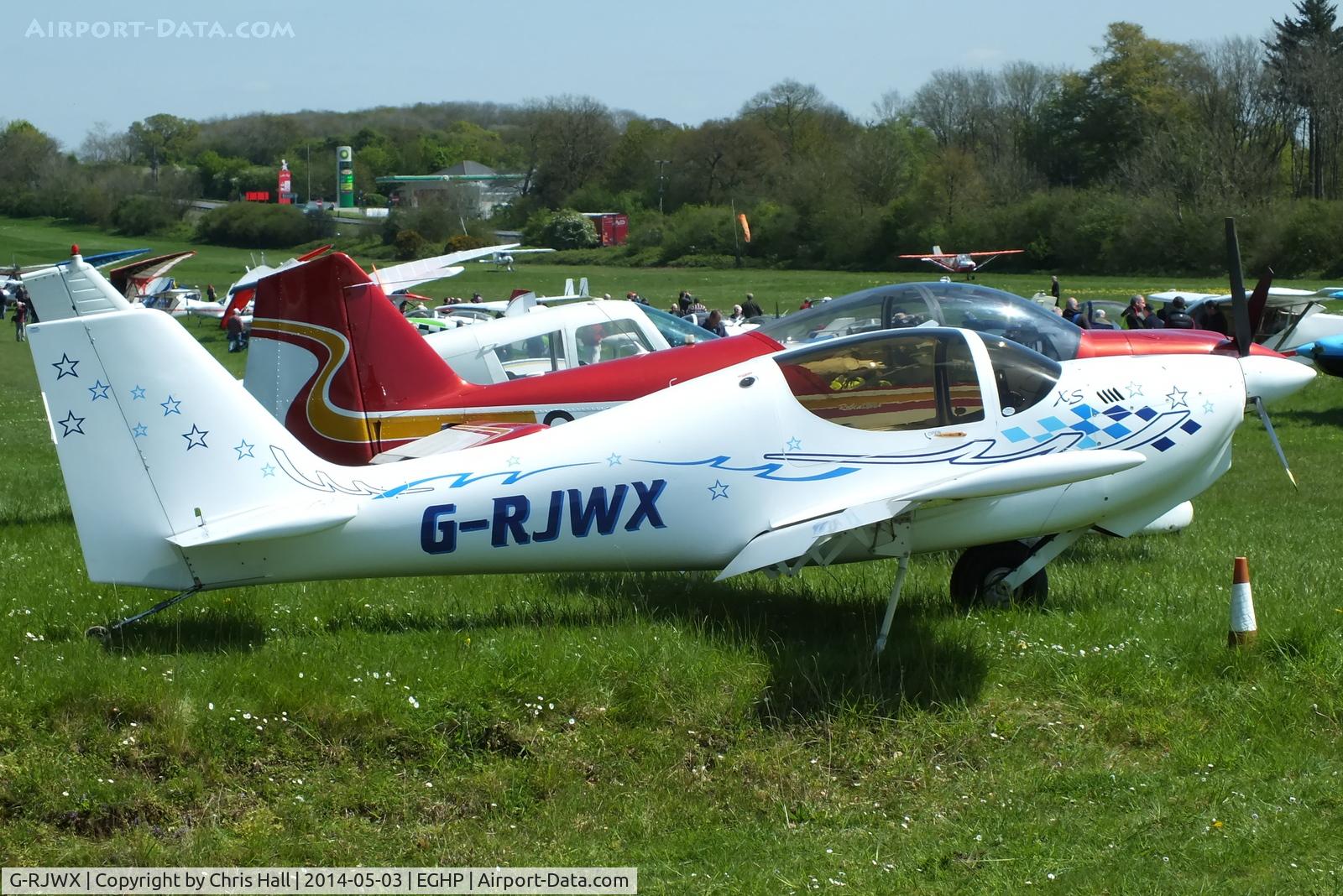 G-RJWX, 2001 Europa XS Monowheel C/N PFA 247-13197, at the 2014 Microlight Trade Fair, Popham