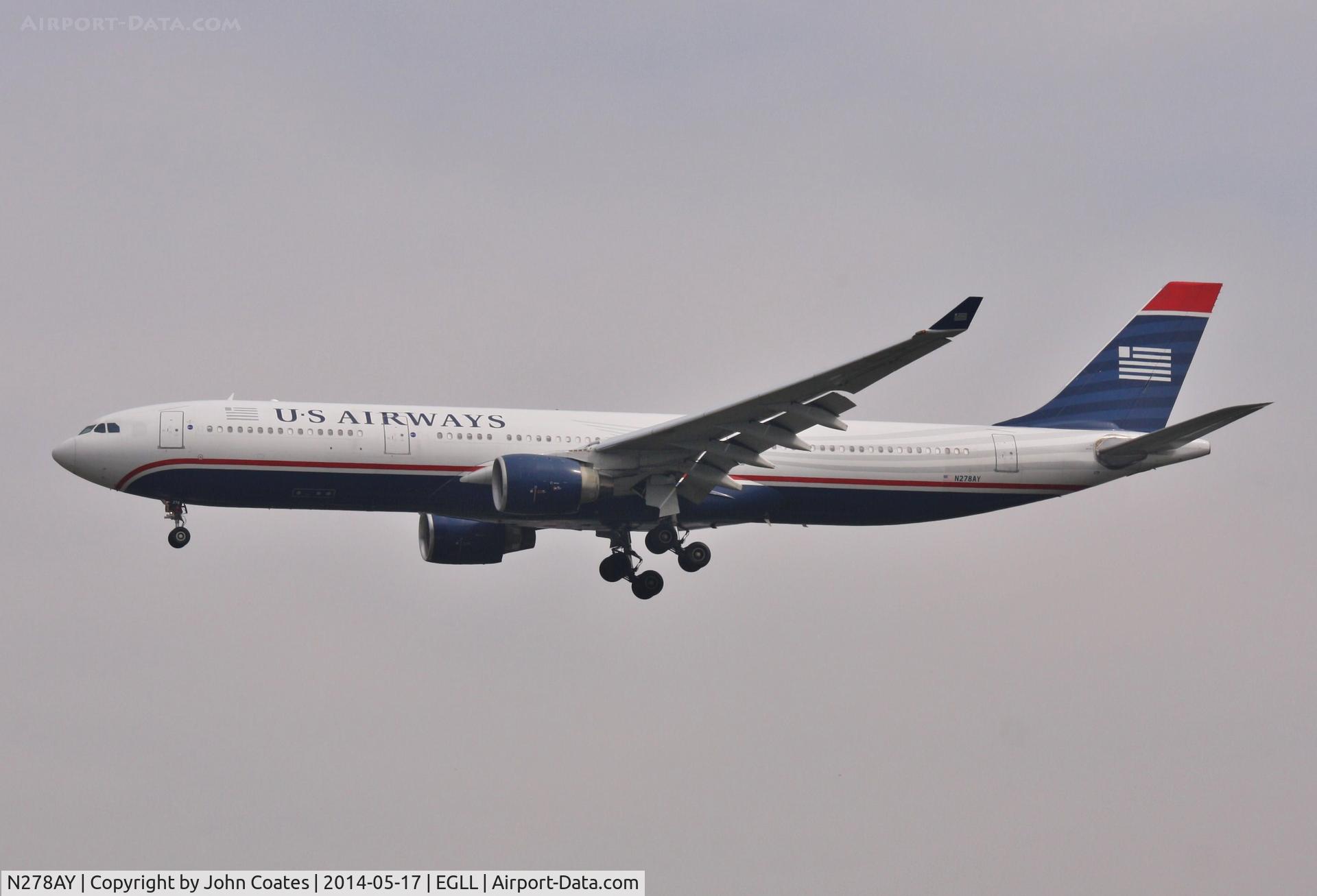 N278AY, 2001 Airbus A330-323 C/N 0388, Approach 27L