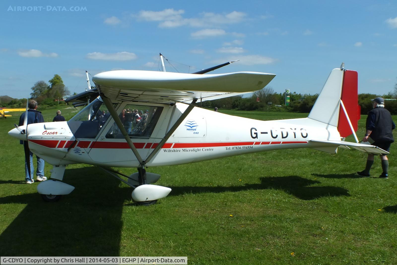 G-CDYO, 2006 Comco Ikarus C42 FB80 C/N 0604-6810, at the 2014 Microlight Trade Fair, Popham