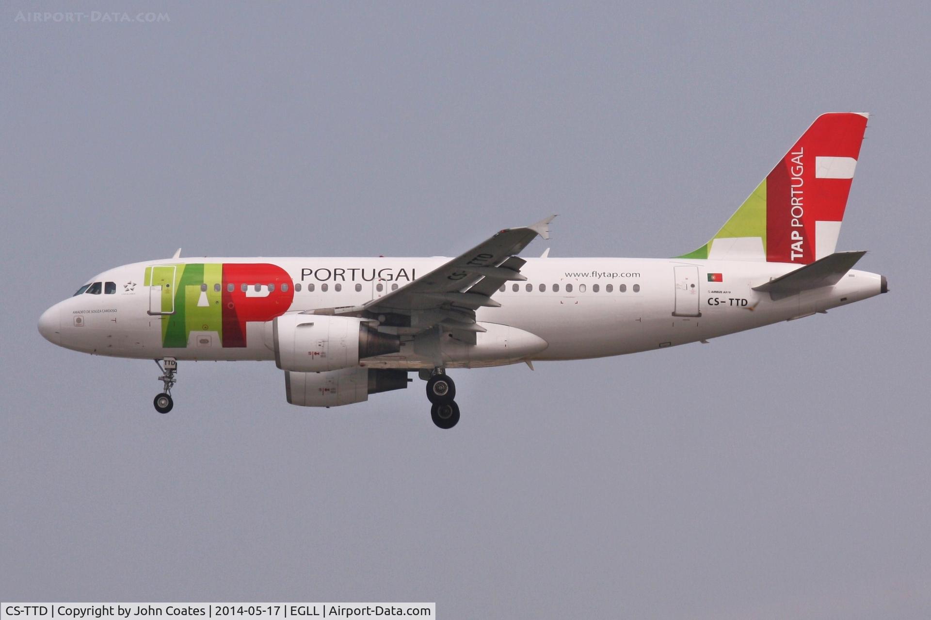 CS-TTD, 1998 Airbus A319-111 C/N 790, Finals 27L