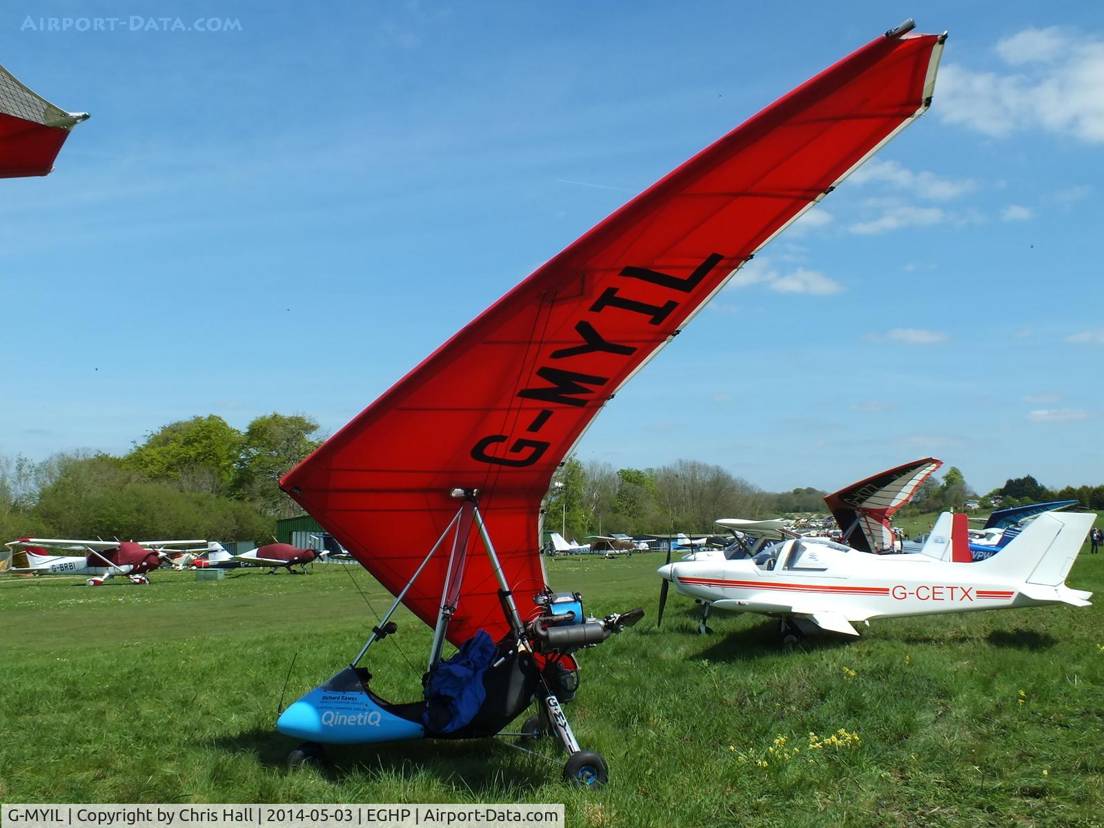 G-MYIL, 1993 Cyclone Airsports Chaser S 508 C/N CH849, at the 2014 Microlight Trade Fair, Popham