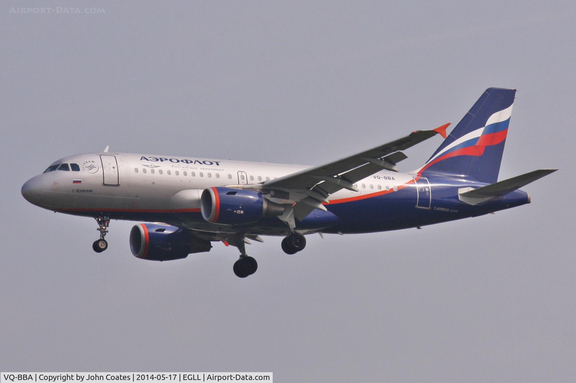 VQ-BBA, 2009 Airbus A319-112 C/N 3794, Approach 27L