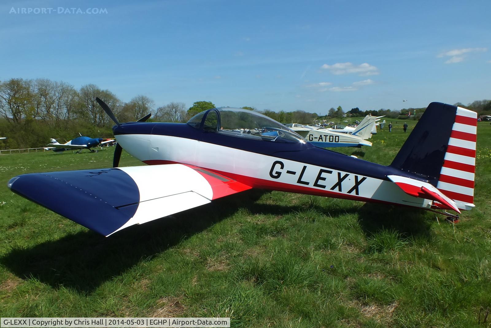 G-LEXX, 2002 Vans RV-8 C/N PFA 303-13896, at the 2014 Microlight Trade Fair, Popham