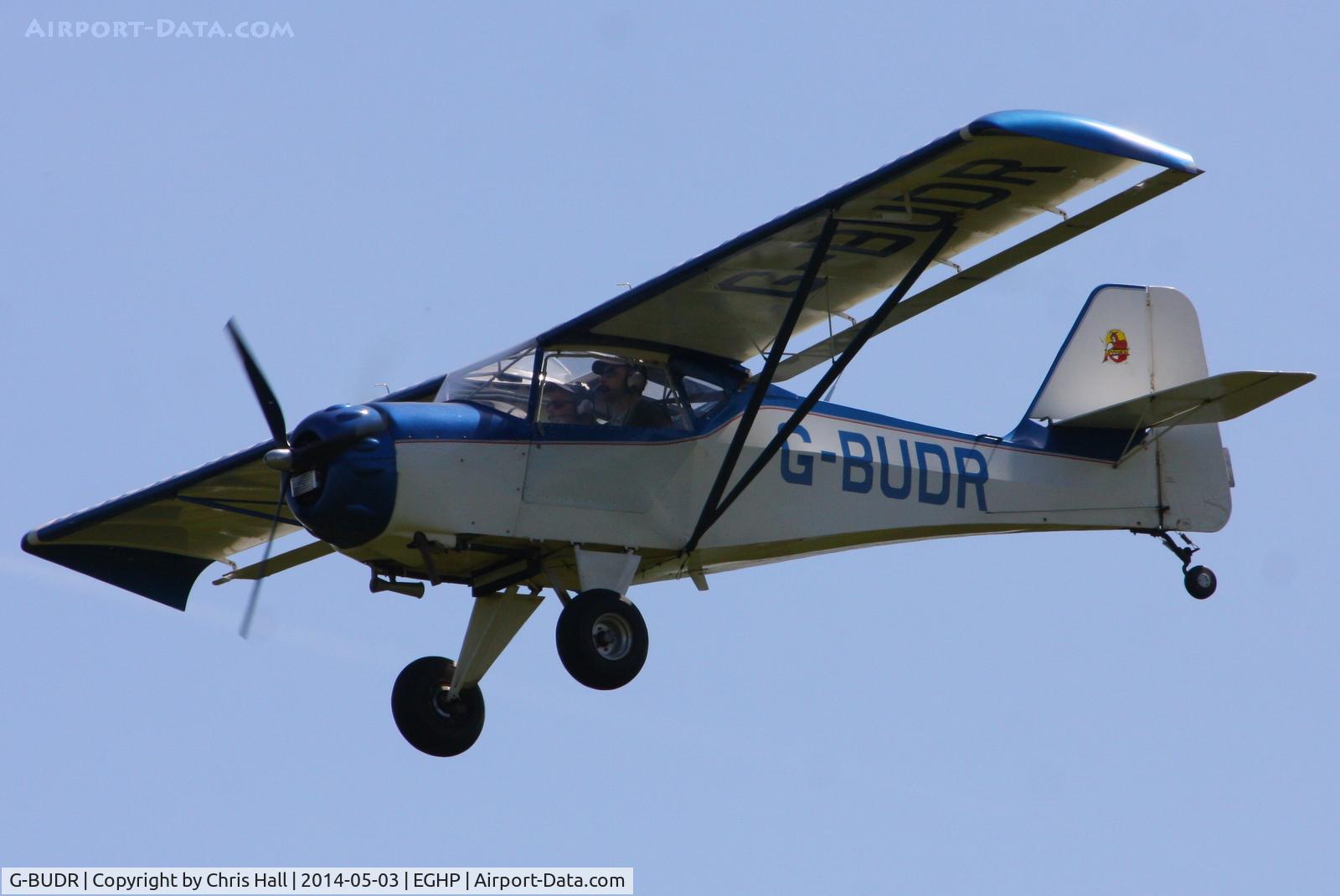 G-BUDR, 1992 Denney Kitfox Mk3 C/N PFA 172-12107, at the 2014 Microlight Trade Fair, Popham