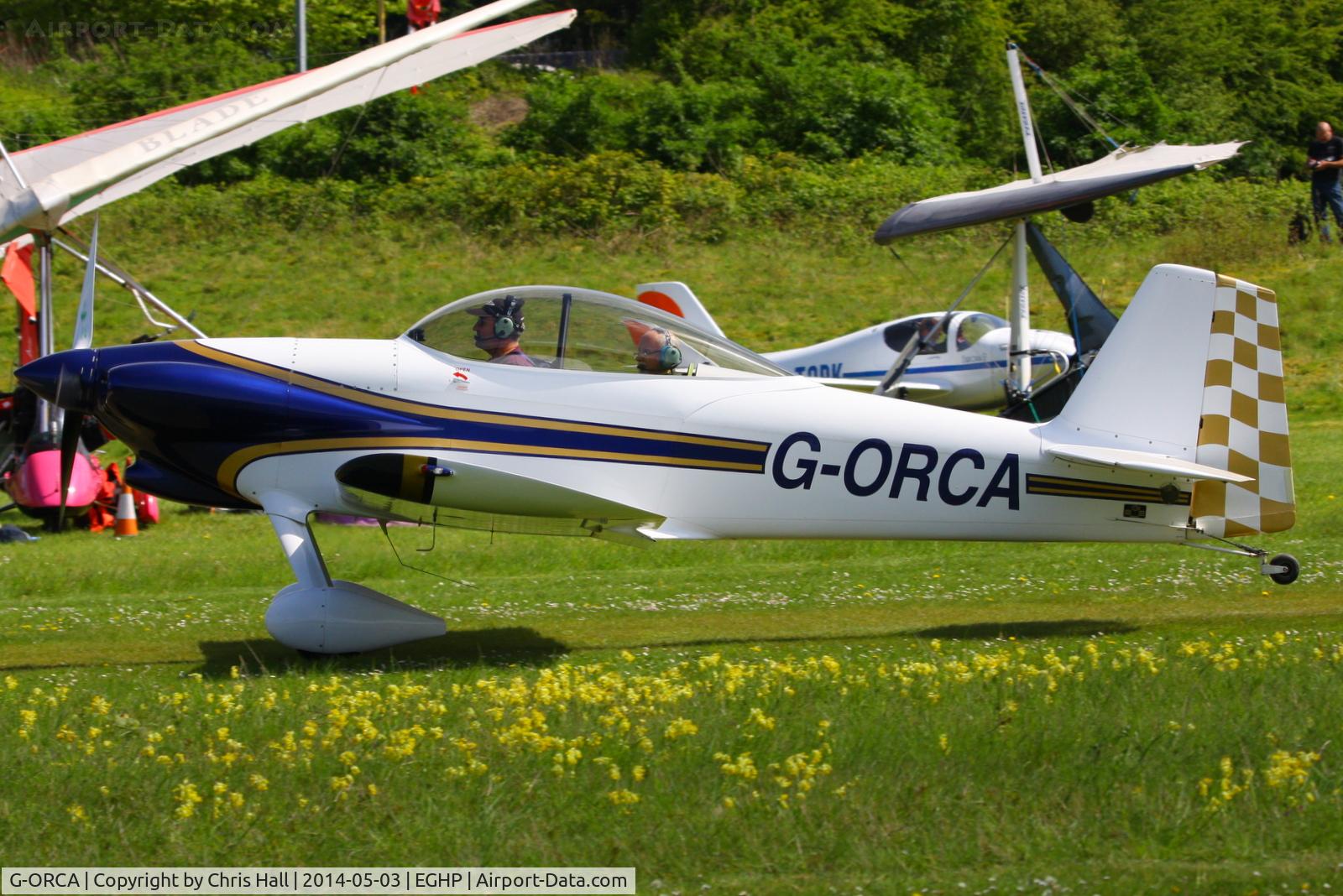 G-ORCA, 2005 Vans RV-4 C/N PFA 181-12924, at the 2014 Microlight Trade Fair, Popham