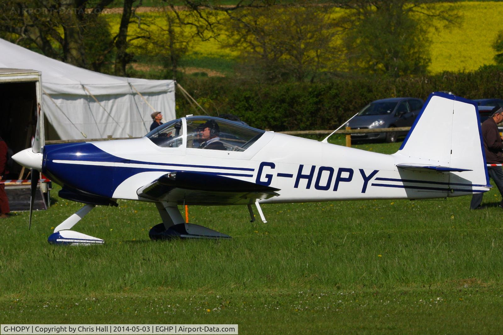 G-HOPY, 1998 Vans RV-6A C/N PFA 181-12742, at the 2014 Microlight Trade Fair, Popham