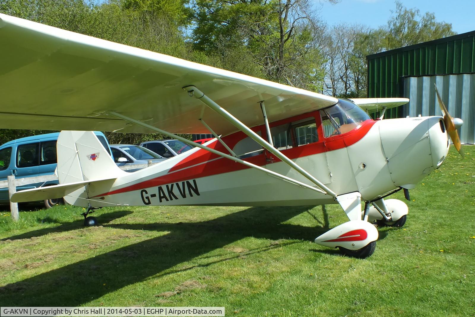 G-AKVN, 1946 Aeronca 11AC Chief Chief C/N 11AC-469, at the 2014 Microlight Trade Fair, Popham