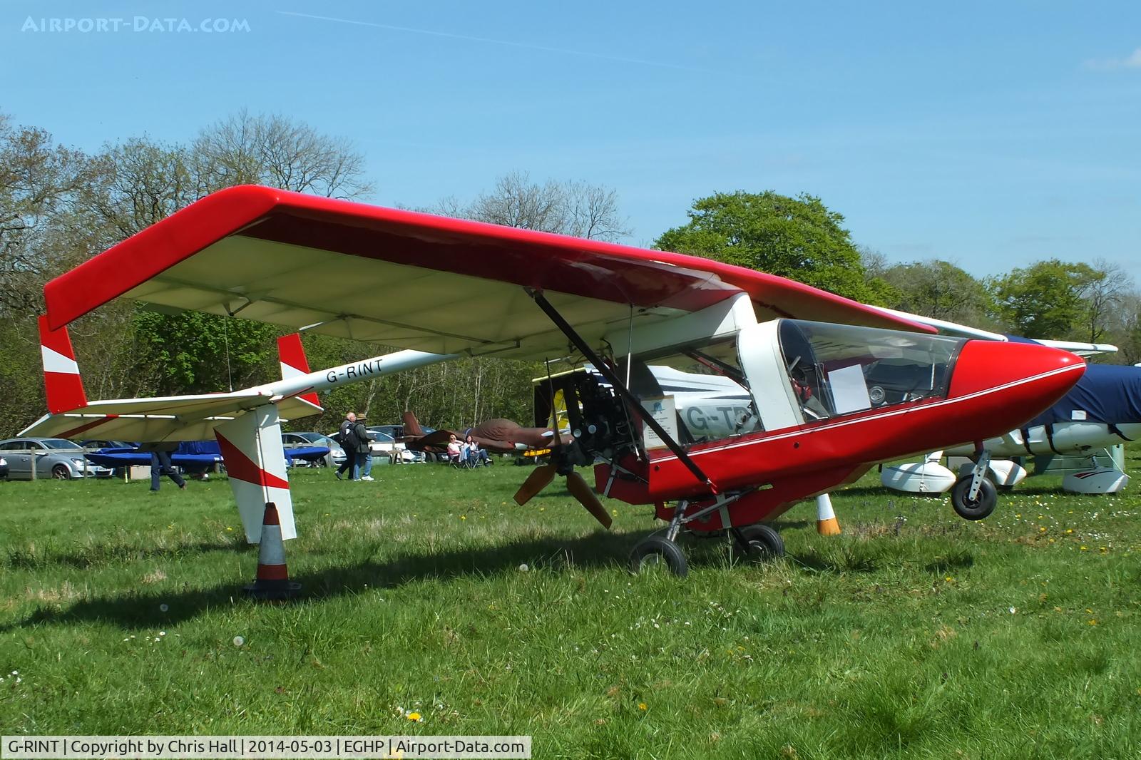 G-RINT, 1994 CFM Streak Shadow C/N PFA 206-12251, at the 2014 Microlight Trade Fair, Popham
