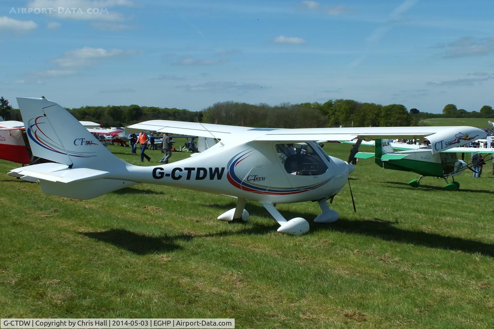 G-CTDW, 2007 Flight Design CTSW C/N 8295, at the 2014 Microlight Trade Fair, Popham